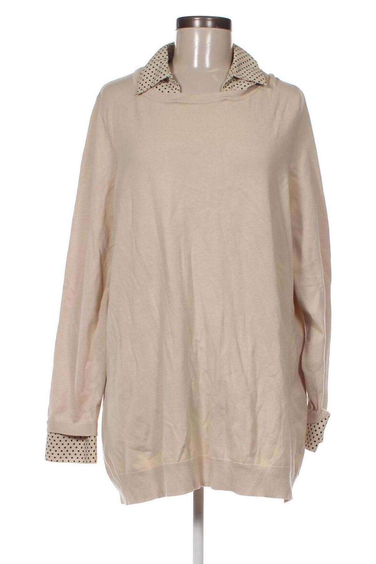 Γυναικείο πουλόβερ Emilia Lay, Μέγεθος XXL, Χρώμα  Μπέζ, Τιμή 10,89 €