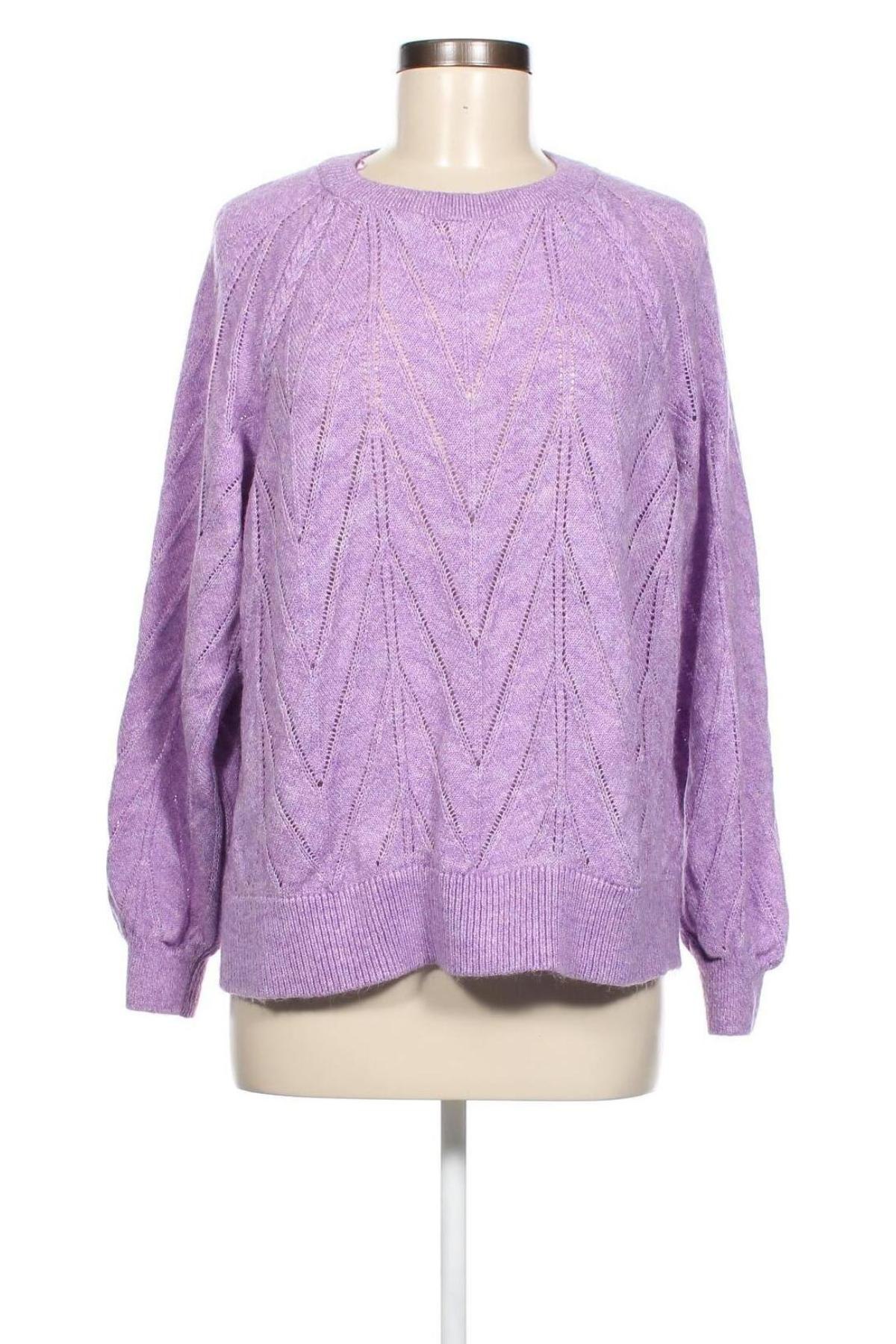 Дамски пуловер Laura Torelli, Размер M, Цвят Лилав, Цена 8,41 лв.