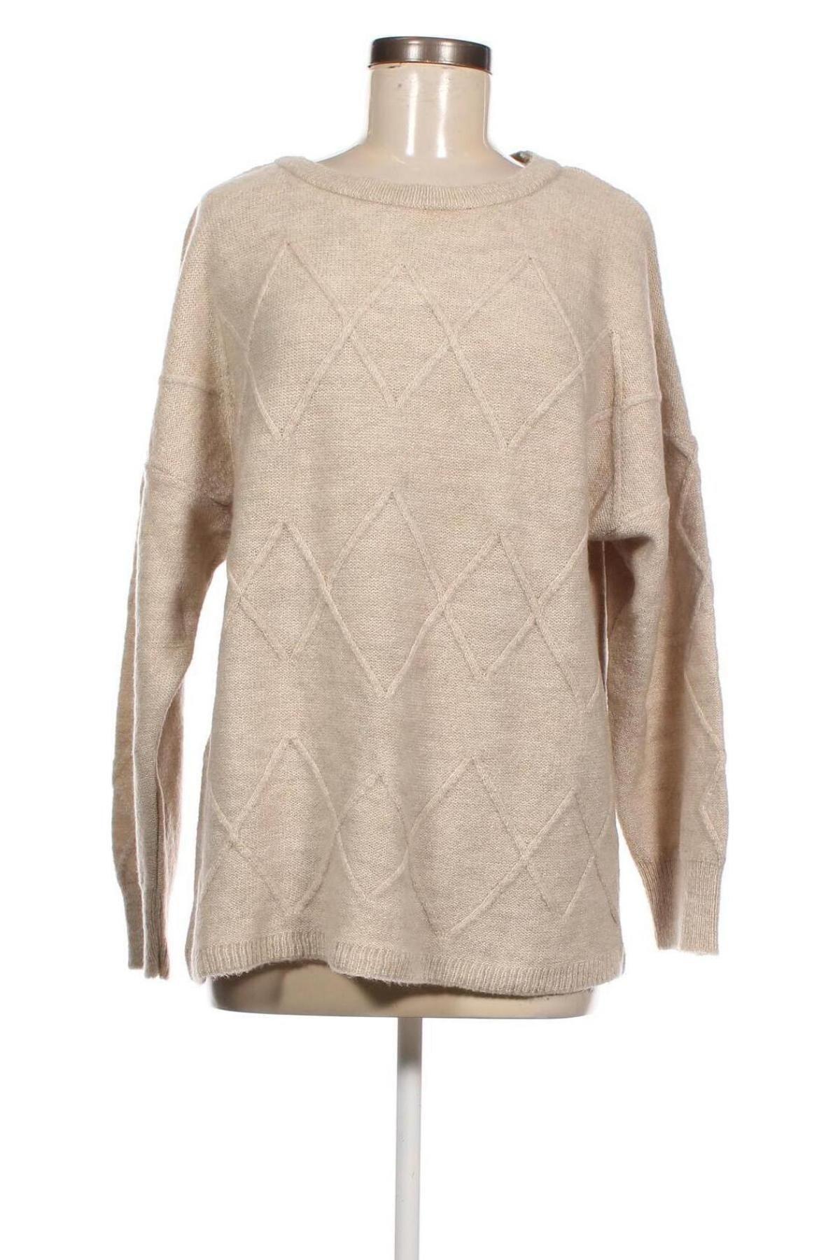 Γυναικείο πουλόβερ Laura Torelli, Μέγεθος M, Χρώμα  Μπέζ, Τιμή 4,66 €