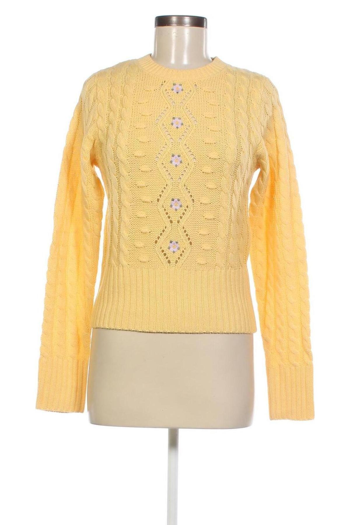 Дамски пуловер Nkd, Размер S, Цвят Жълт, Цена 8,99 лв.