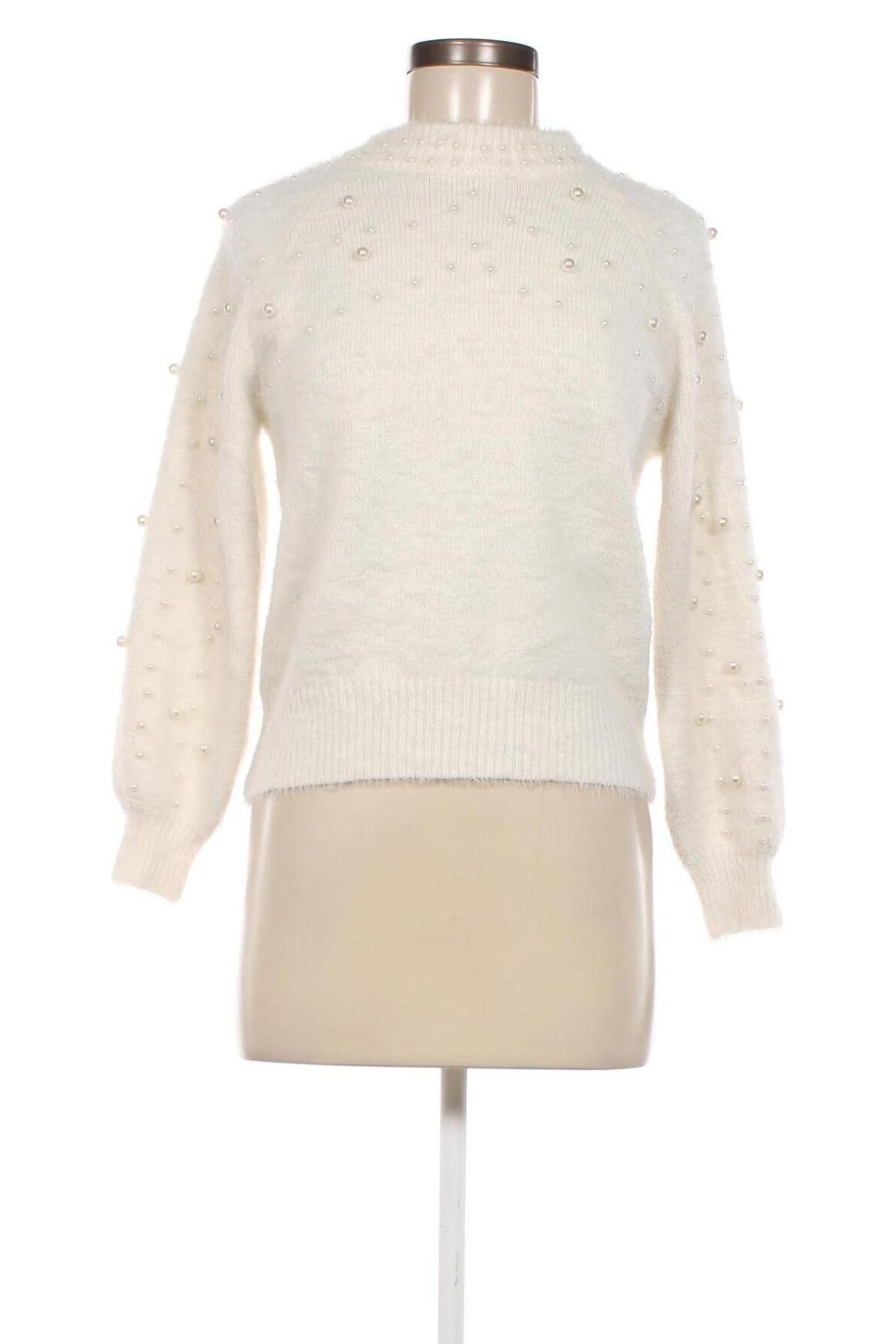 Γυναικείο πουλόβερ Pieces, Μέγεθος S, Χρώμα Λευκό, Τιμή 12,37 €