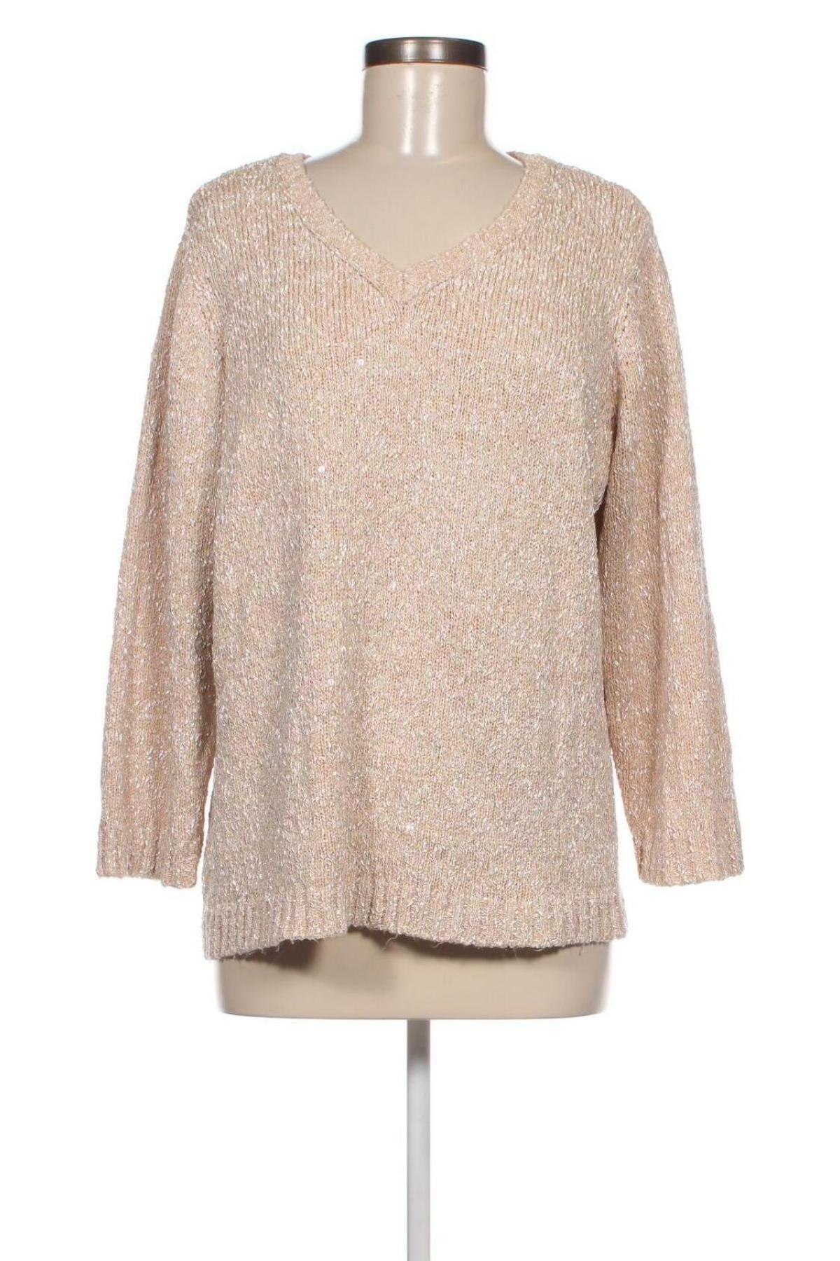 Дамски пуловер Woman Collection, Размер XL, Цвят Бежов, Цена 13,05 лв.