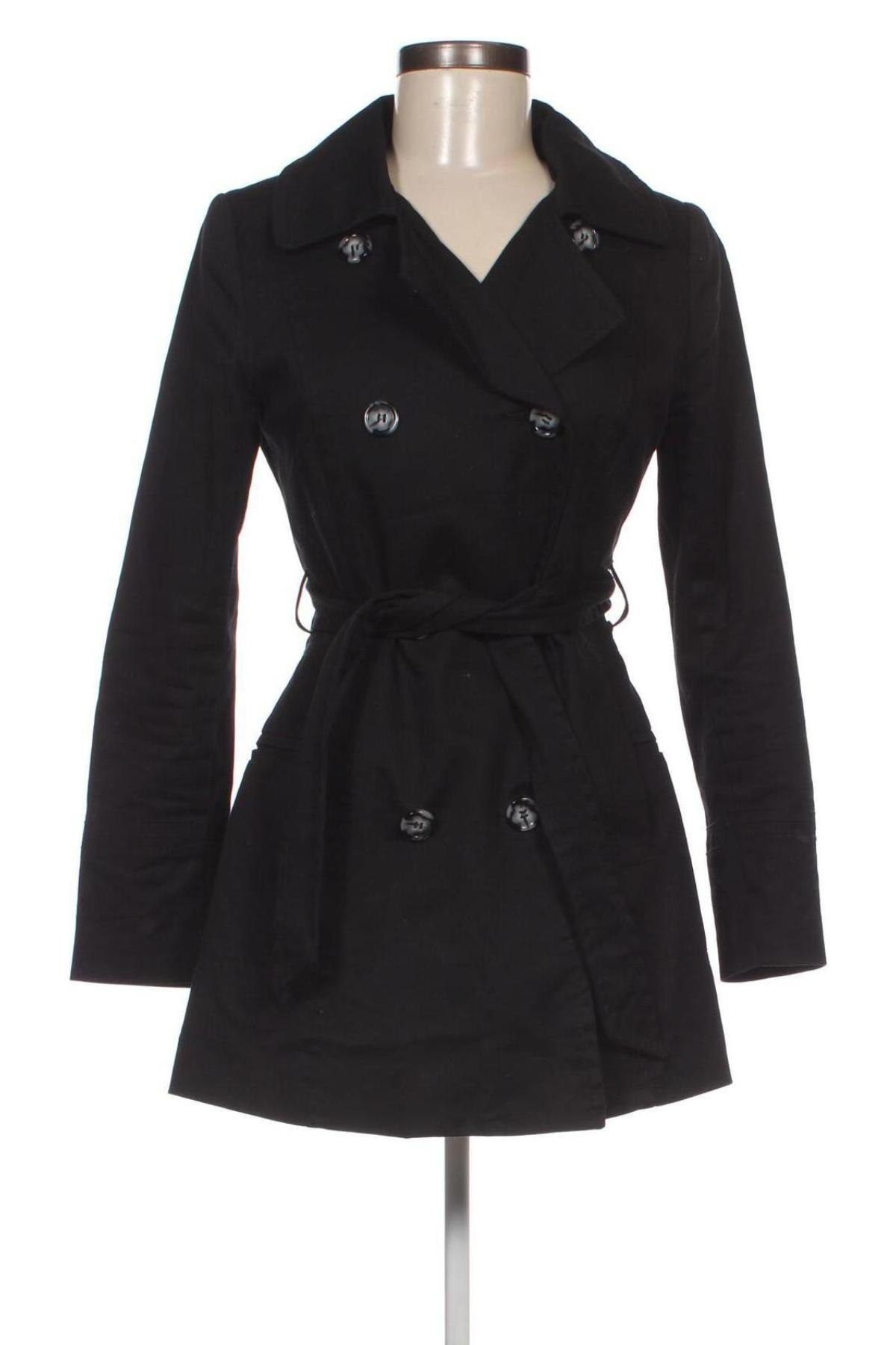 Дамски шлифер H&M, Размер M, Цвят Черен, Цена 30,00 лв.