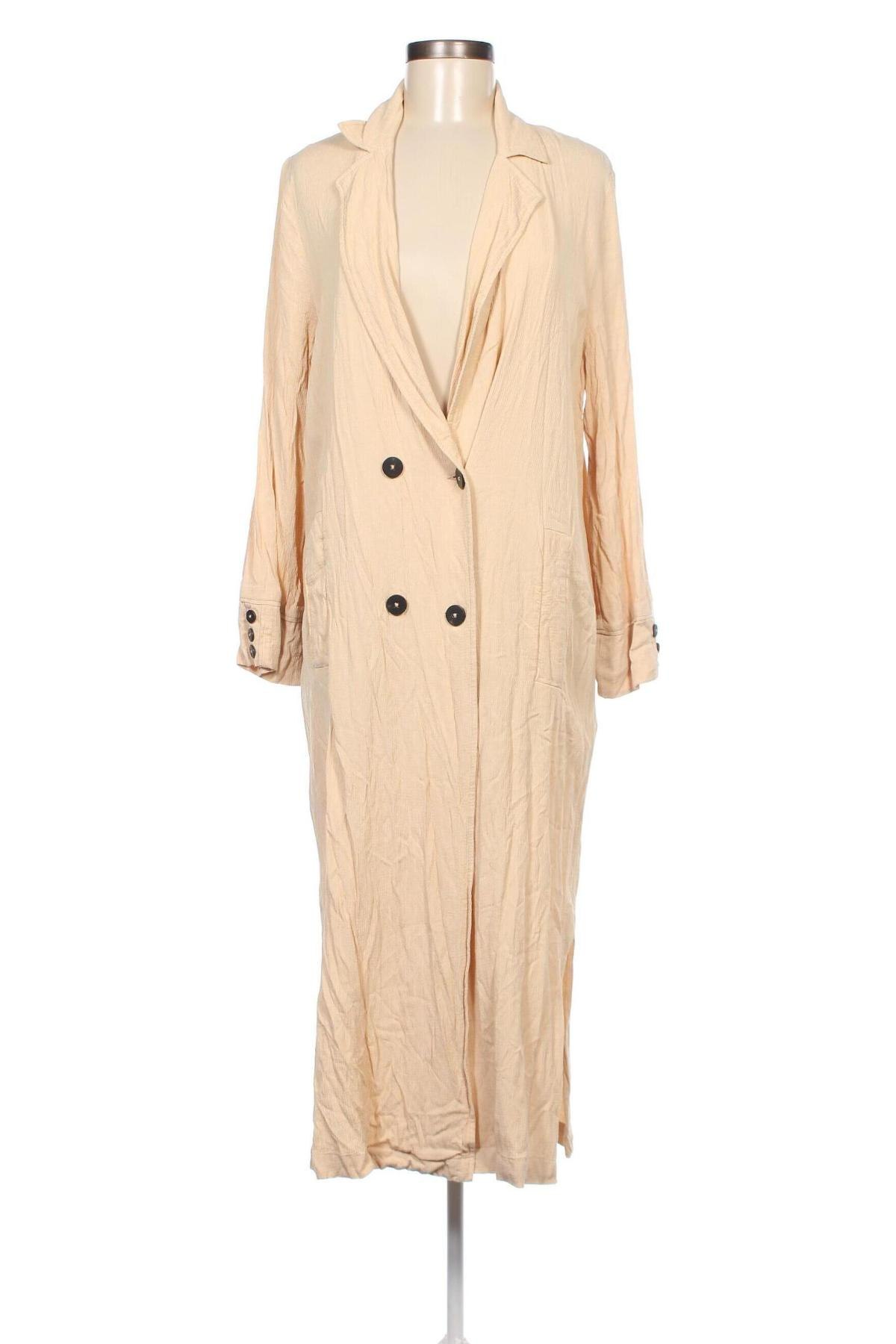 Dámský přechodný kabát  Zara Trafaluc, Velikost S, Barva Béžová, Cena  118,00 Kč