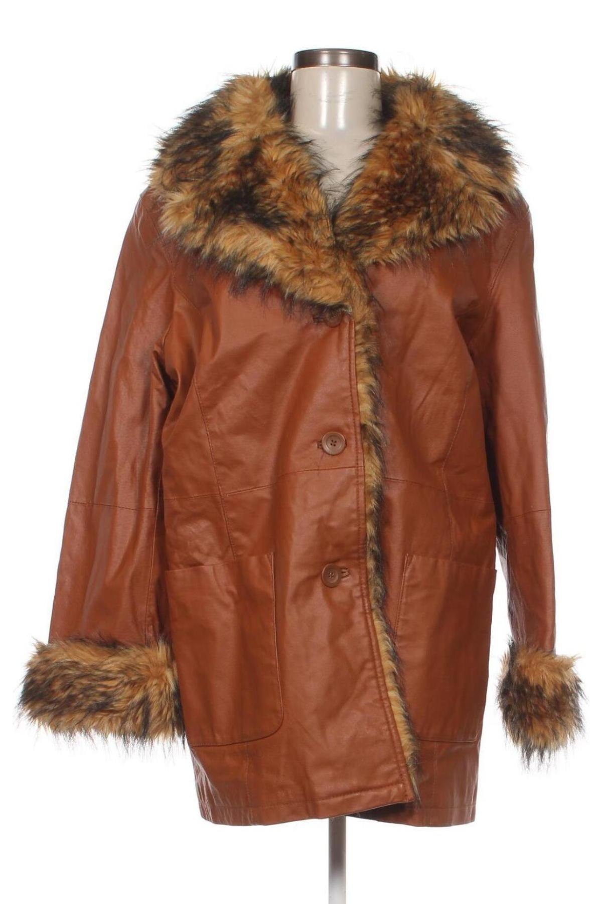 Dámska kožená bunda , Veľkosť XL, Farba Hnedá, Cena  17,59 €
