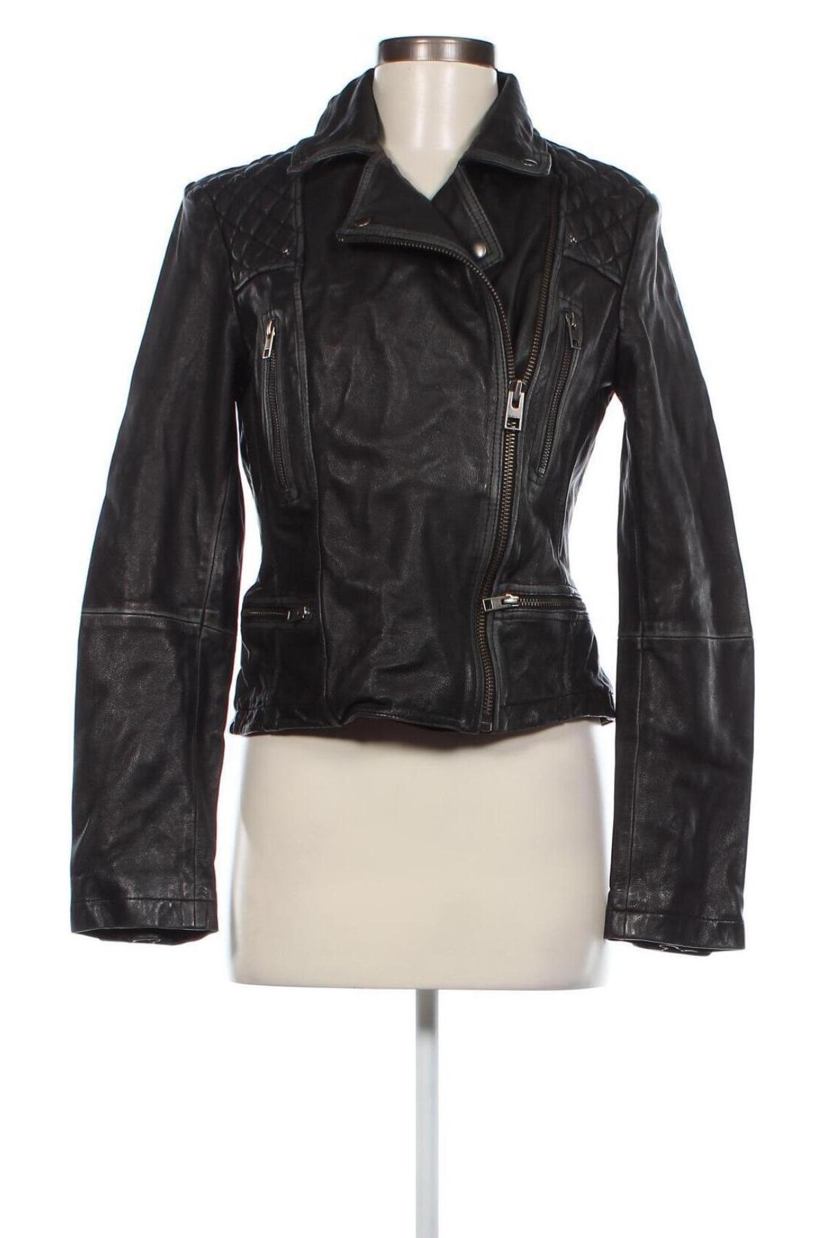 Dámska kožená bunda  AllSaints, Veľkosť M, Farba Čierna, Cena  333,51 €