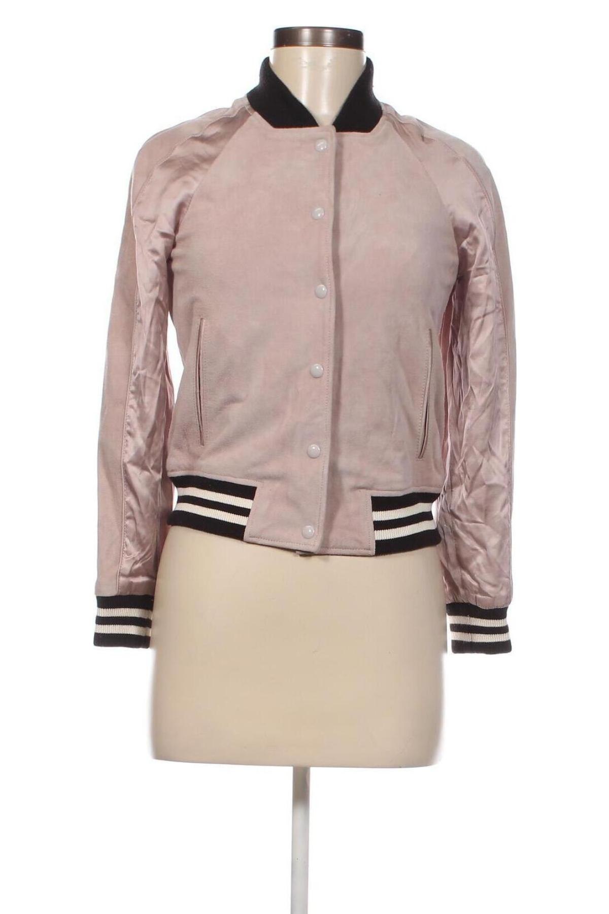 Γυναικείο δερμάτινο μπουφάν AllSaints, Μέγεθος XS, Χρώμα  Μπέζ, Τιμή 200,11 €