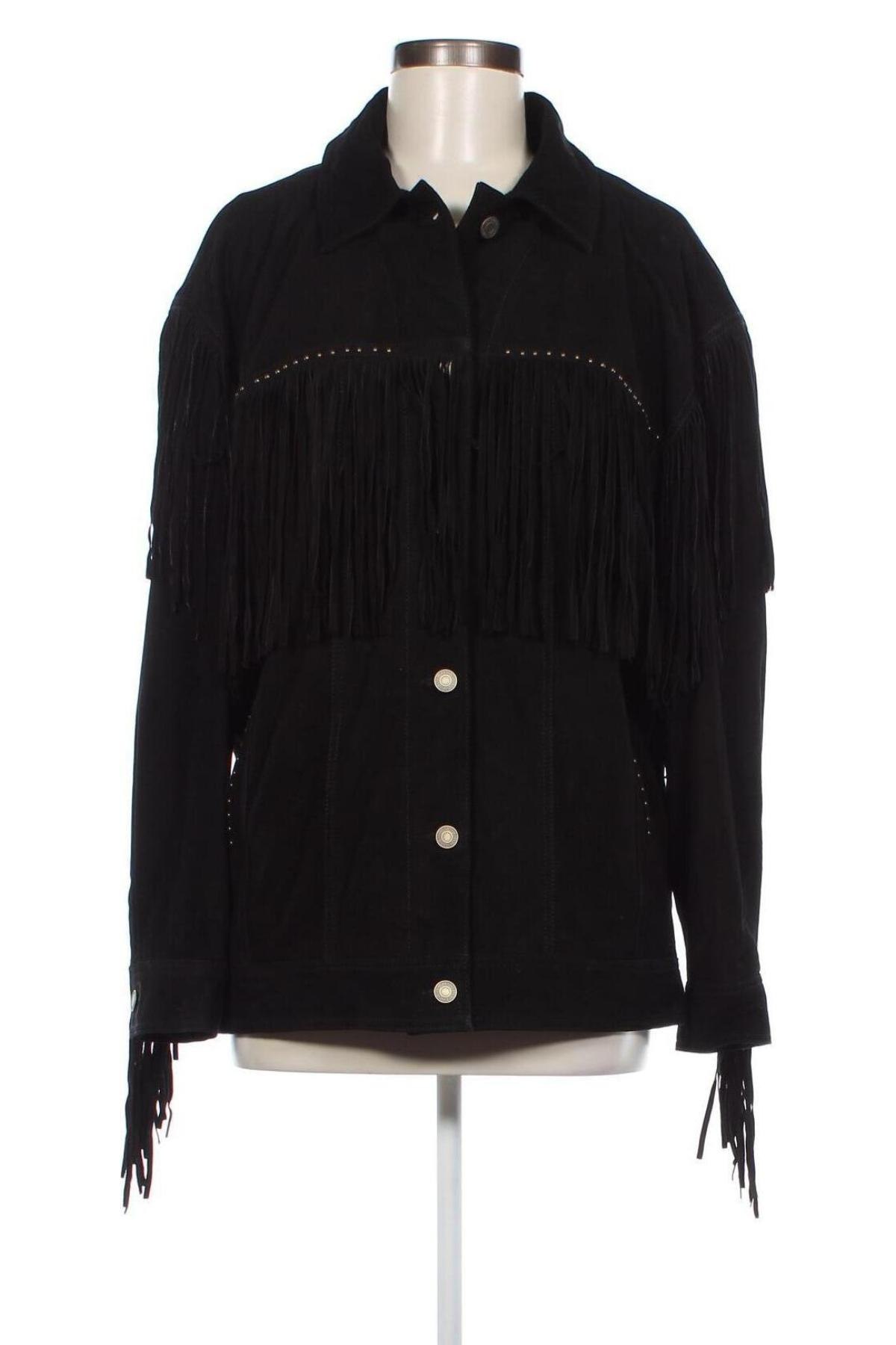 Γυναικείο δερμάτινο μπουφάν Guess, Μέγεθος M, Χρώμα Μαύρο, Τιμή 179,00 €