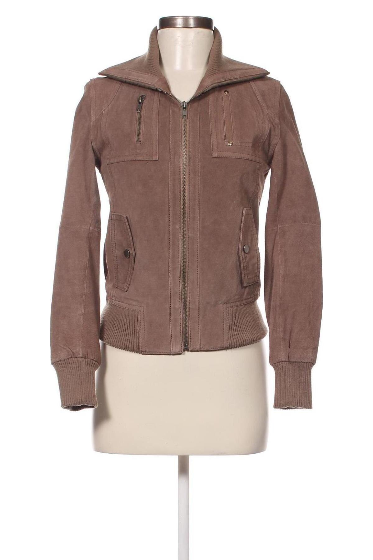 Dámska kožená bunda  Kilky, Veľkosť S, Farba Béžová, Cena  36,12 €