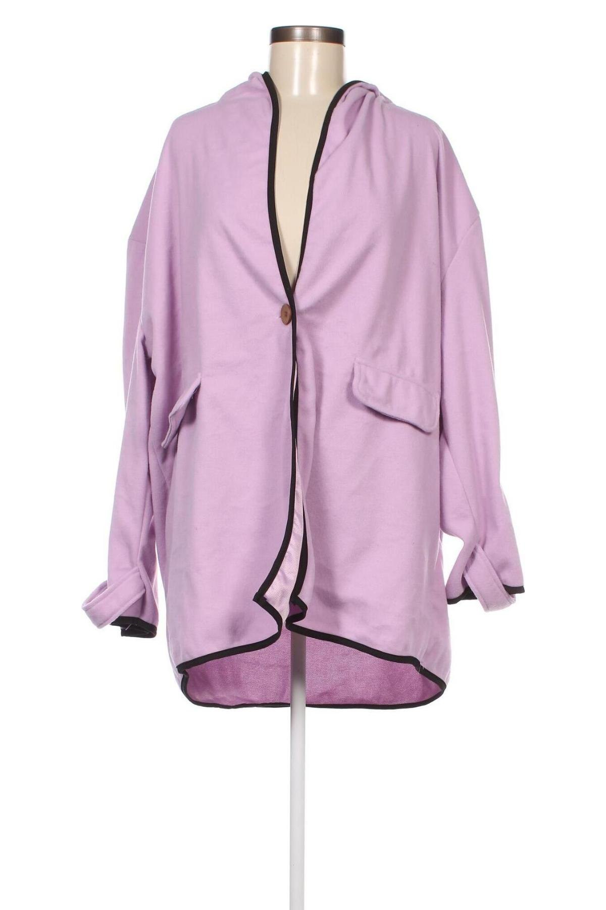 Γυναικείο παλτό, Μέγεθος 4XL, Χρώμα Βιολετί, Τιμή 19,40 €