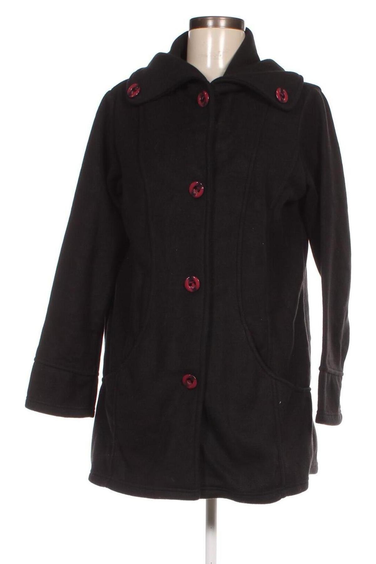 Дамско палто, Размер L, Цвят Черен, Цена 15,36 лв.