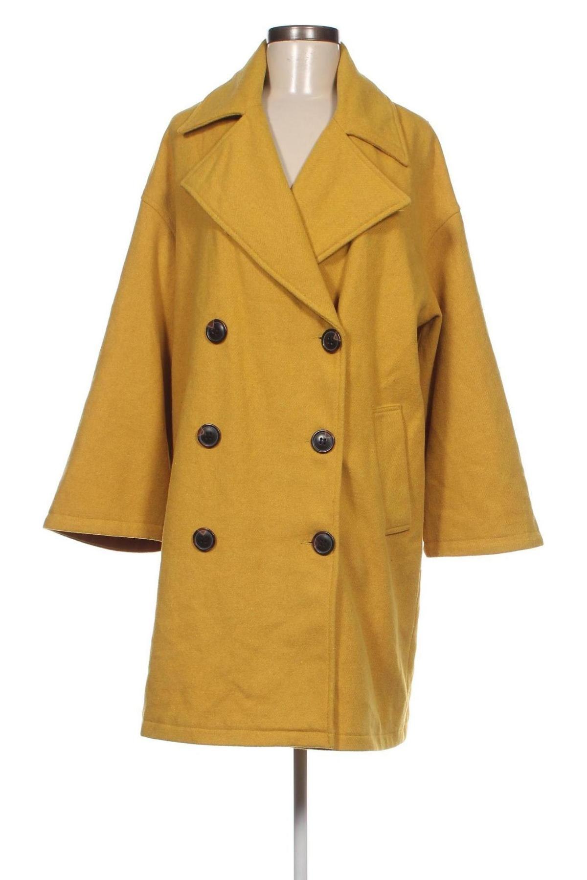 Γυναικείο παλτό Native Youth, Μέγεθος S, Χρώμα Κίτρινο, Τιμή 11,52 €