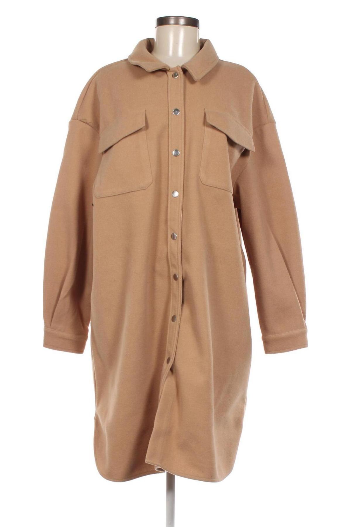 Дамско палто ONLY, Размер L, Цвят Бежов, Цена 47,50 лв.