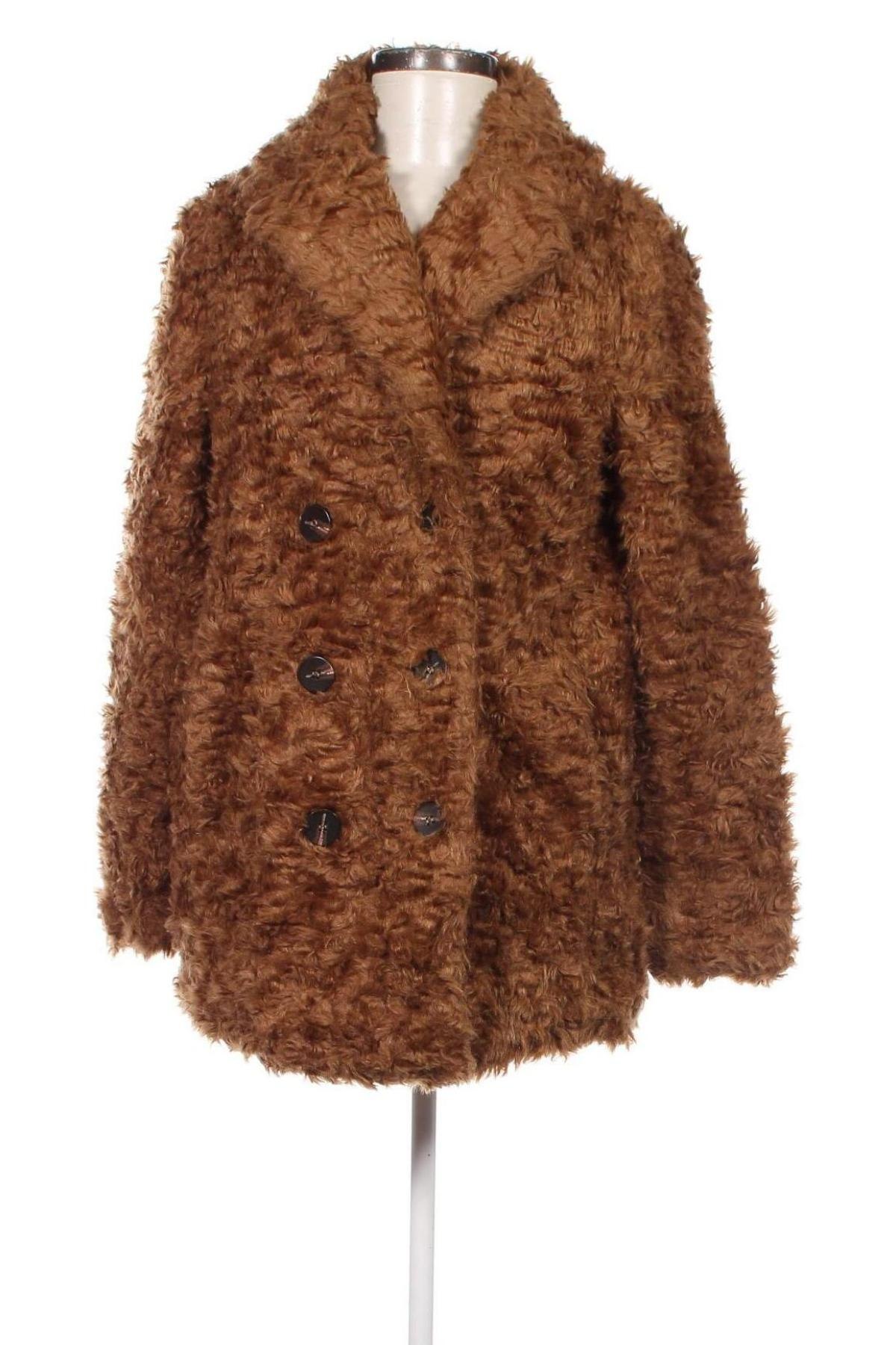 Дамско палто Zara, Размер M, Цвят Кафяв, Цена 24,50 лв.