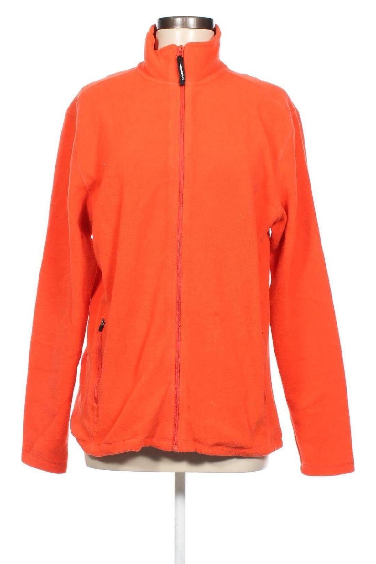 Damen Fleece Oberteil  Cheetah, Größe M, Farbe Orange, Preis 8,14 €