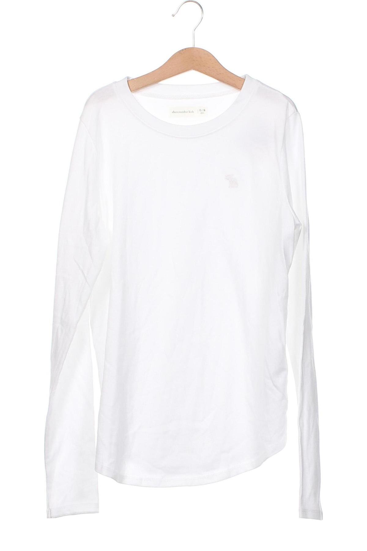 Kinder Shirt Abercrombie Kids, Größe 14-15y/ 168-170 cm, Farbe Weiß, Preis 10,18 €