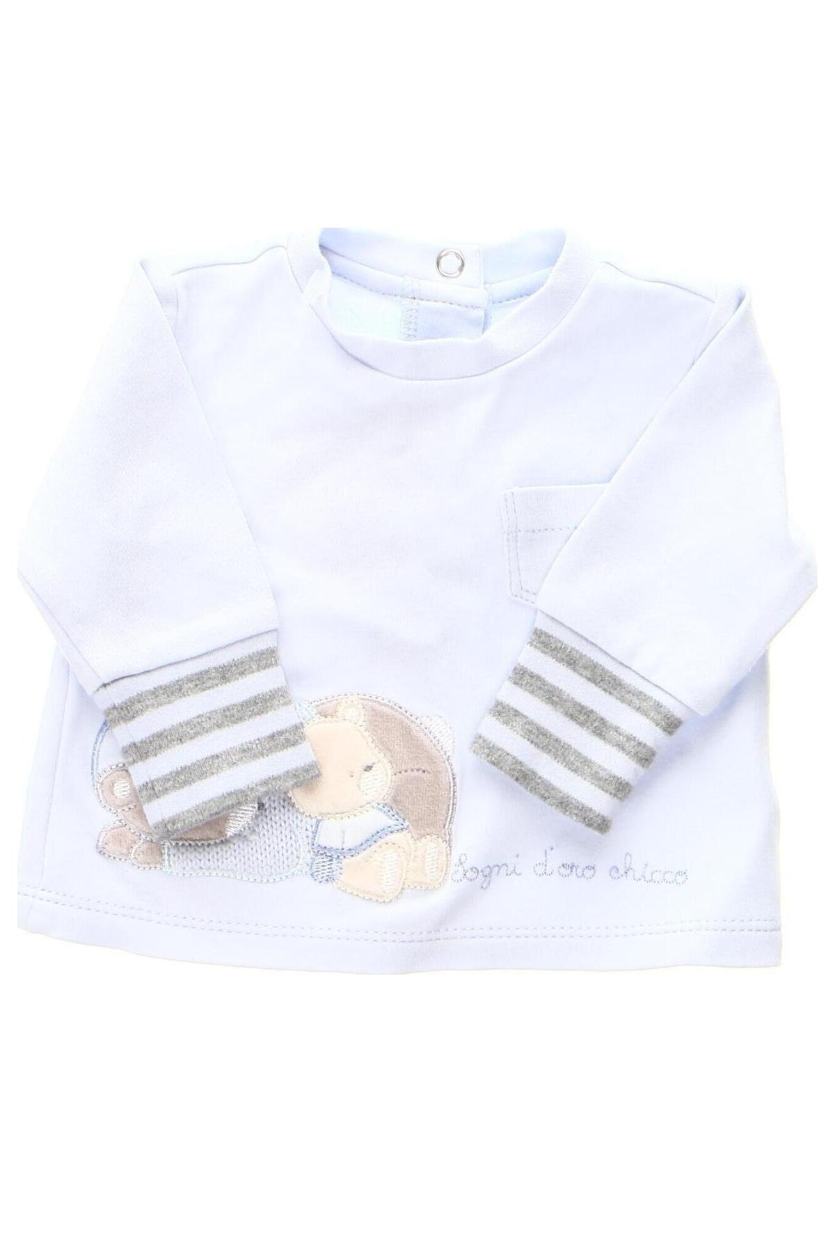 Bluză pentru copii Chicco, Mărime 0-1m/ 50 cm, Culoare Albastru, Preț 53,57 Lei