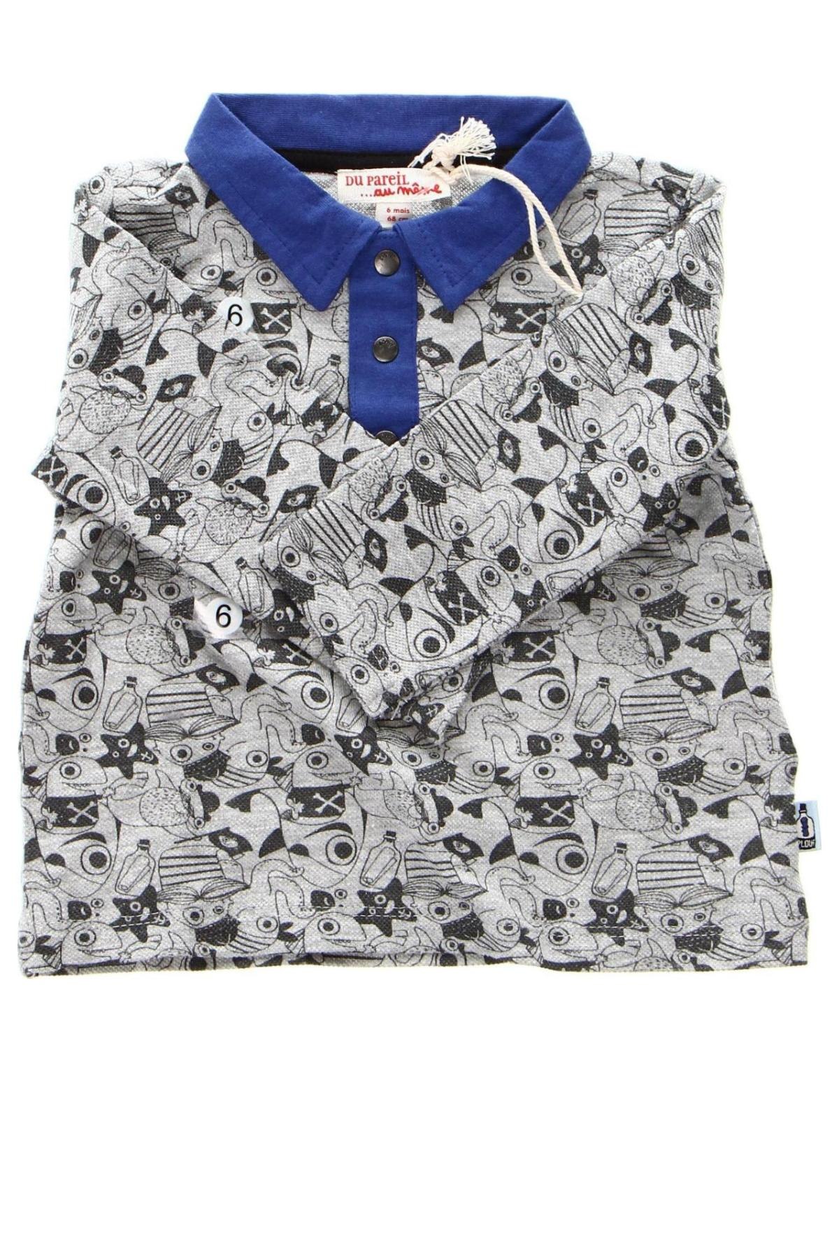 Детска блуза Du Pareil Au Meme, Размер 6-9m/ 68-74 см, Цвят Сив, Цена 8,33 лв.