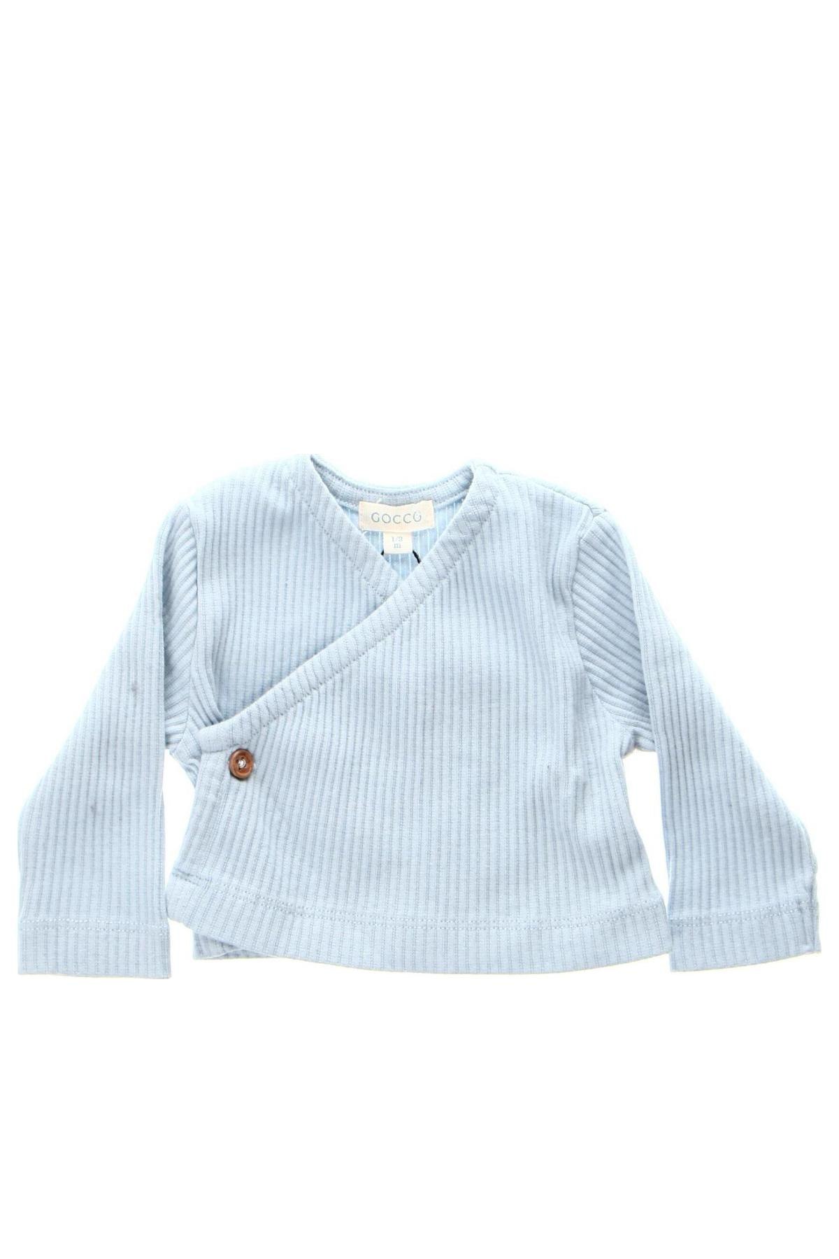 Детска блуза Gocco, Размер 2-3m/ 56-62 см, Цвят Син, Цена 46,00 лв.