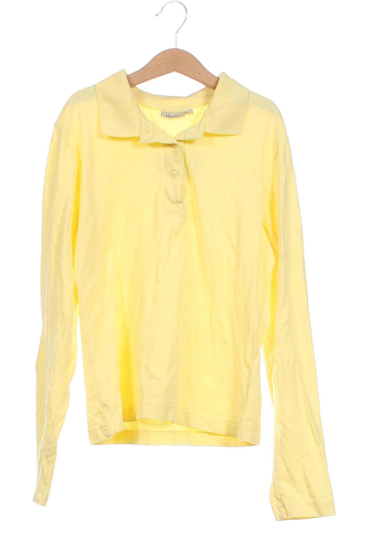 Kinder Shirt Hanes, Größe 10-11y/ 146-152 cm, Farbe Gelb, Preis 2,35 €