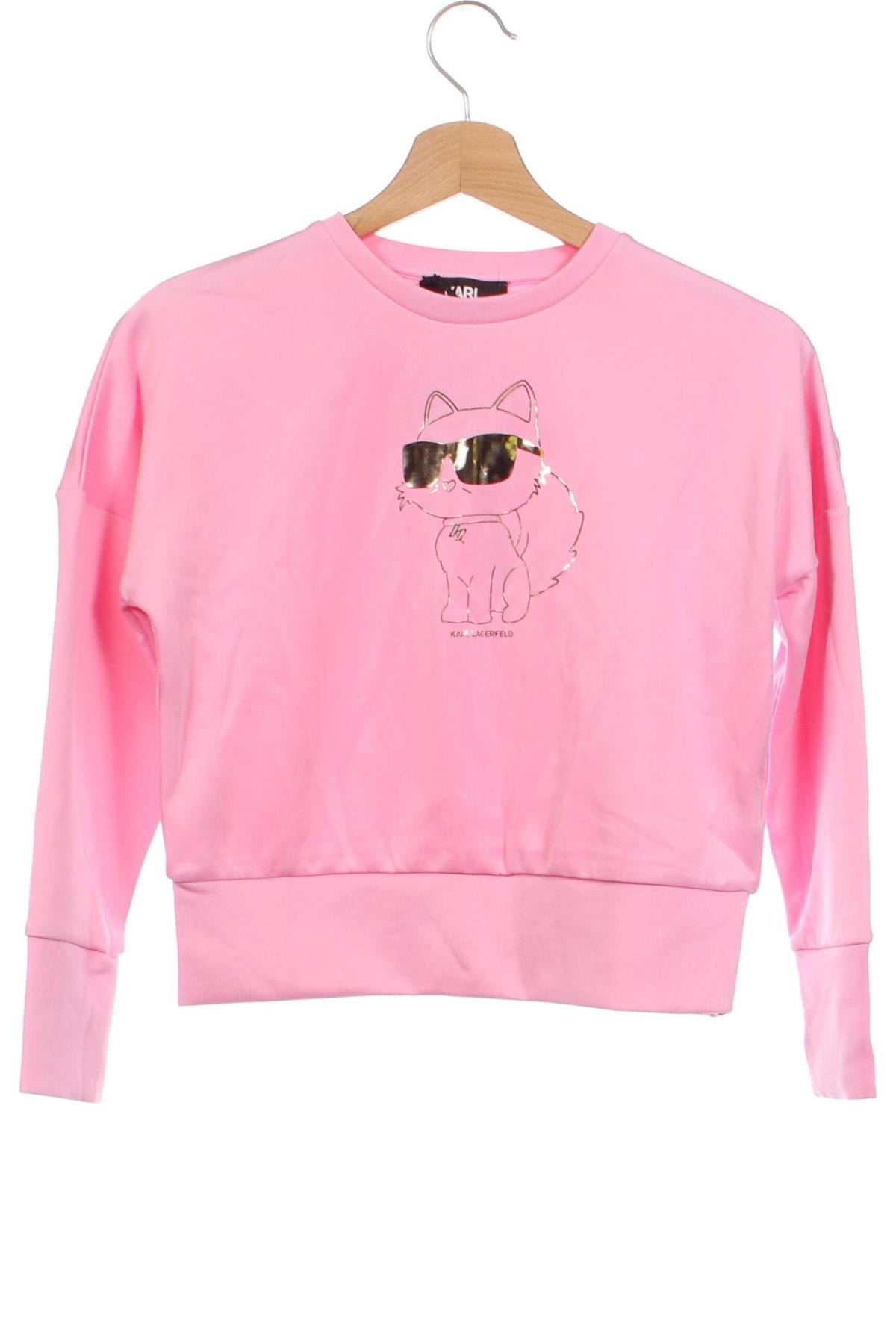 Детска блуза Karl Lagerfeld, Размер 8-9y/ 134-140 см, Цвят Розов, Цена 179,00 лв.