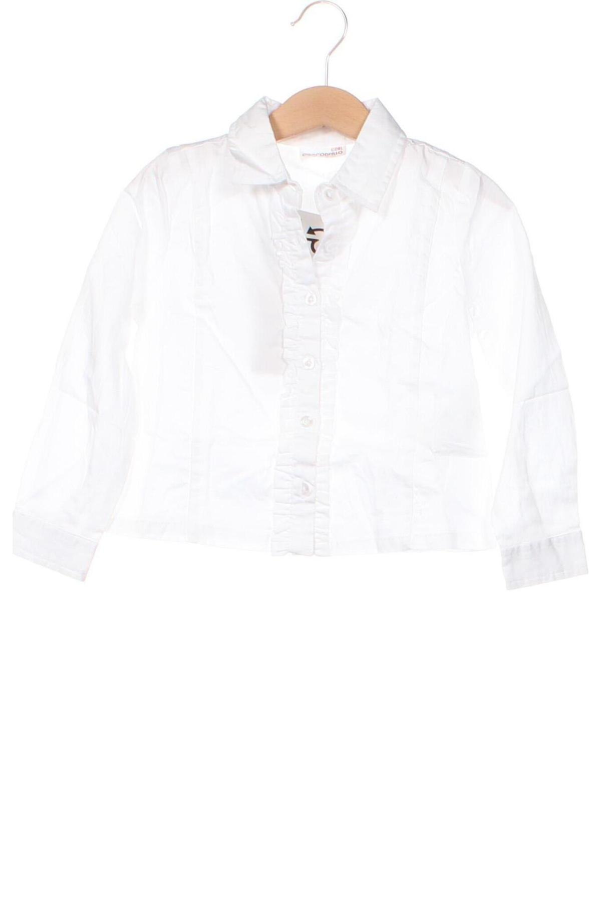 Kinderhemd Coccodrillo, Größe 4-5y/ 110-116 cm, Farbe Weiß, Preis 10,86 €