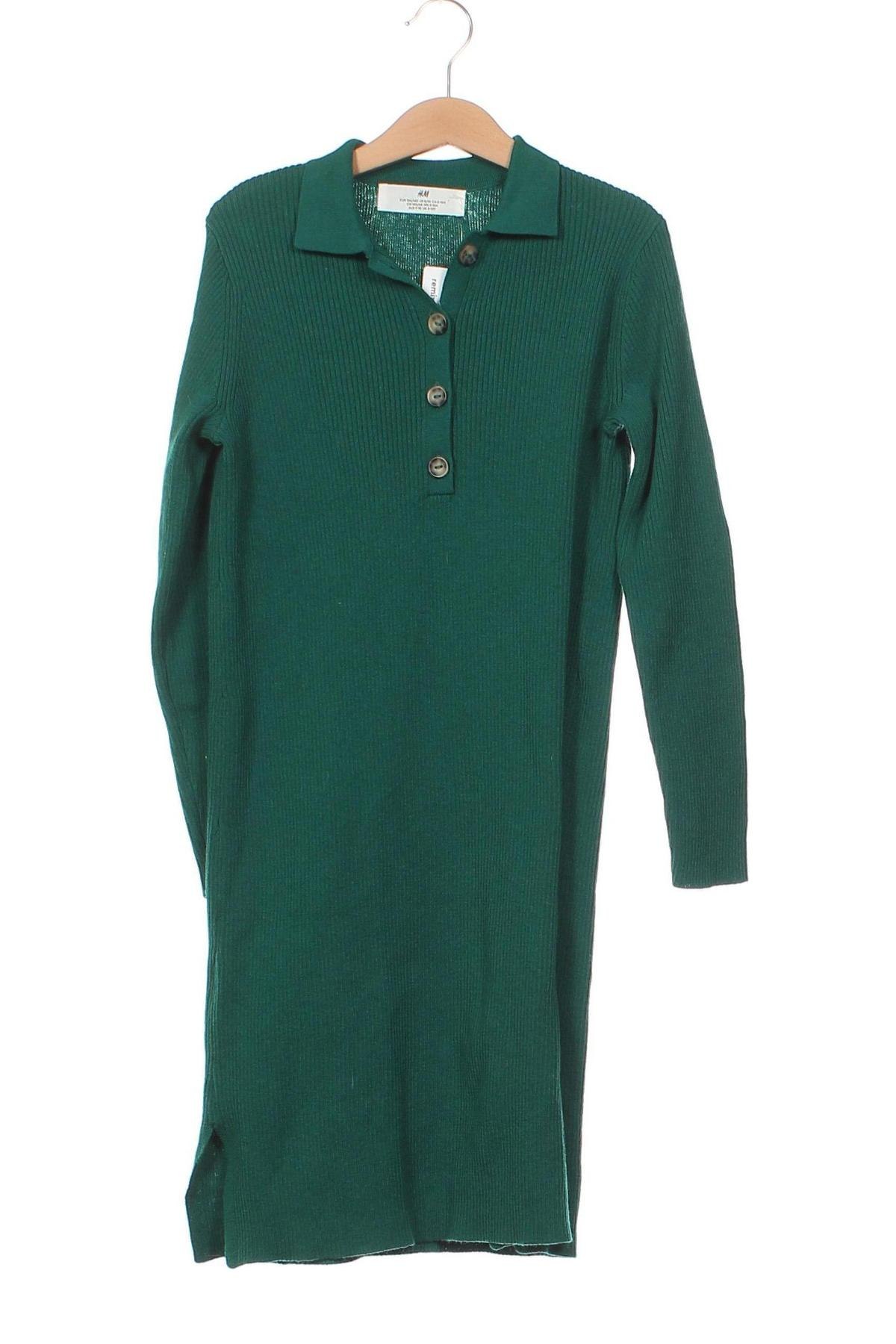 Dziecięca sukienka H&M, Rozmiar 8-9y/ 134-140 cm, Kolor Zielony, Cena 46,38 zł