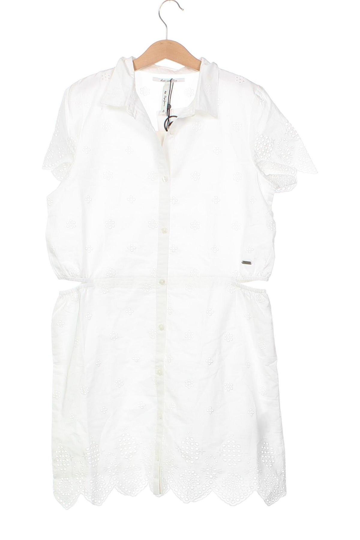 Детска рокля Pepe Jeans, Размер 13-14y/ 164-168 см, Цвят Бял, Цена 39,99 лв.