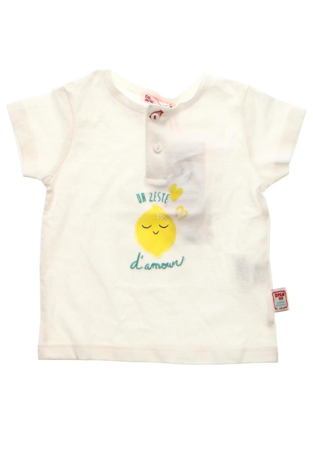 Детска тениска Dp...am, Размер 2-3m/ 56-62 см, Цвят Бял, Цена 39,00 лв.