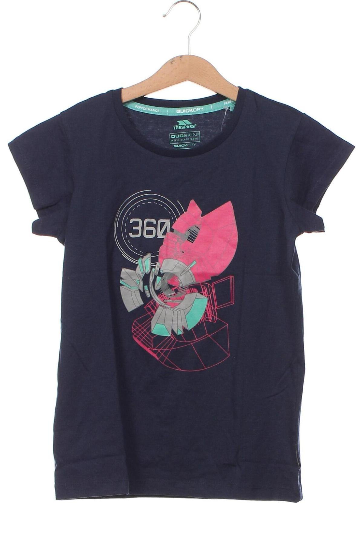 Детска тениска Trespass, Размер 8-9y/ 134-140 см, Цвят Син, Цена 19,11 лв.