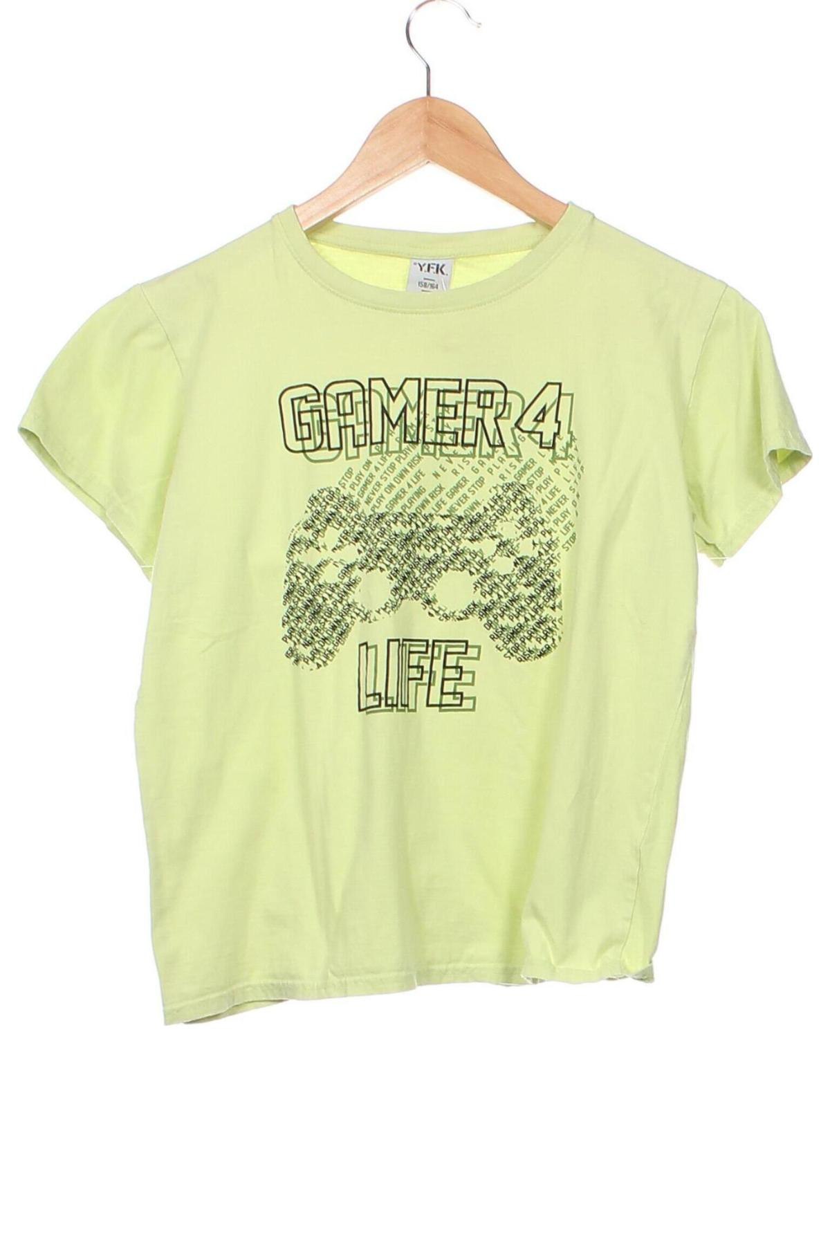 Детска тениска Y.F.K., Размер 12-13y/ 158-164 см, Цвят Зелен, Цена 12,00 лв.