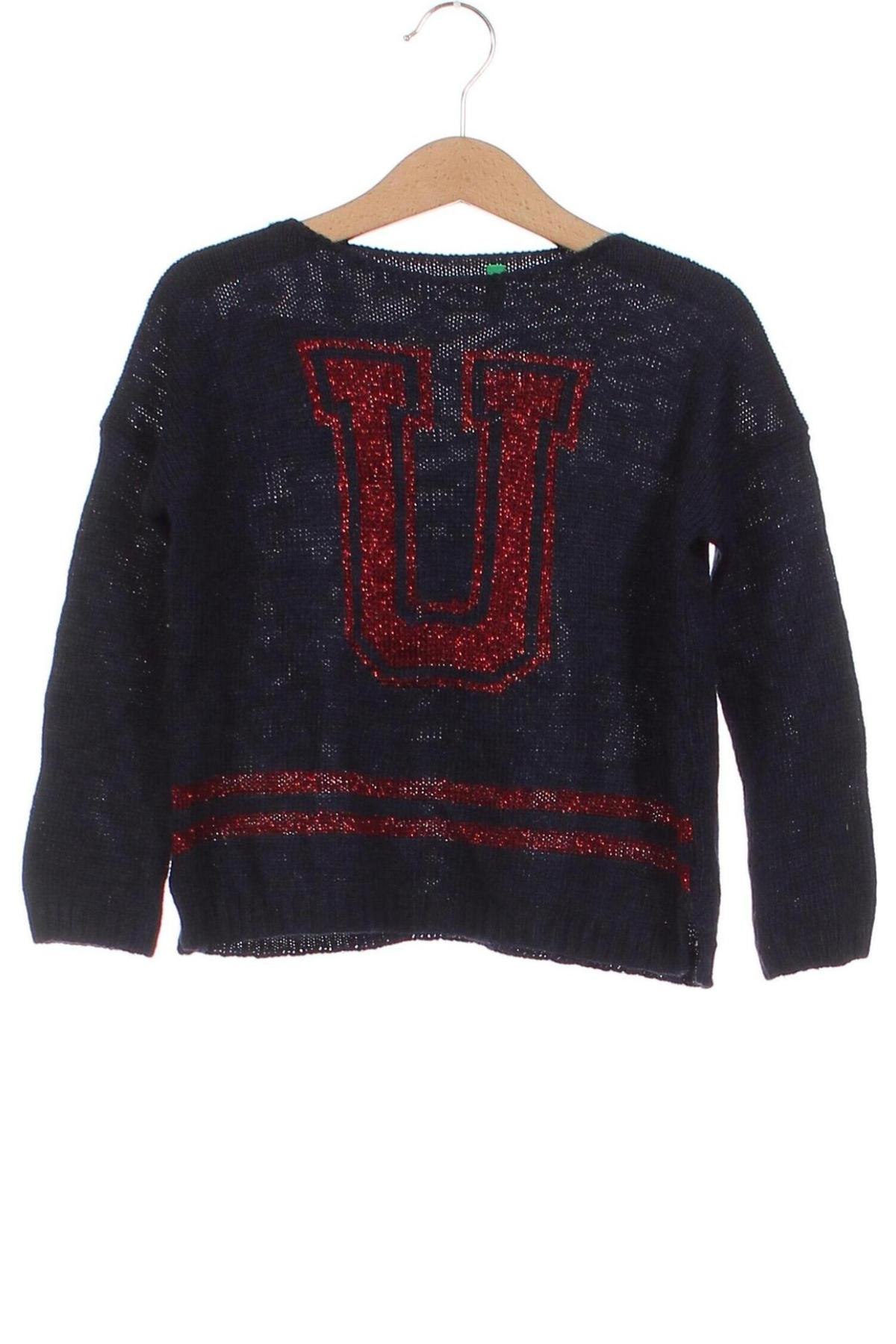 Dziecięcy sweter United Colors Of Benetton, Rozmiar 2-3y/ 98-104 cm, Kolor Niebieski, Cena 12,01 zł