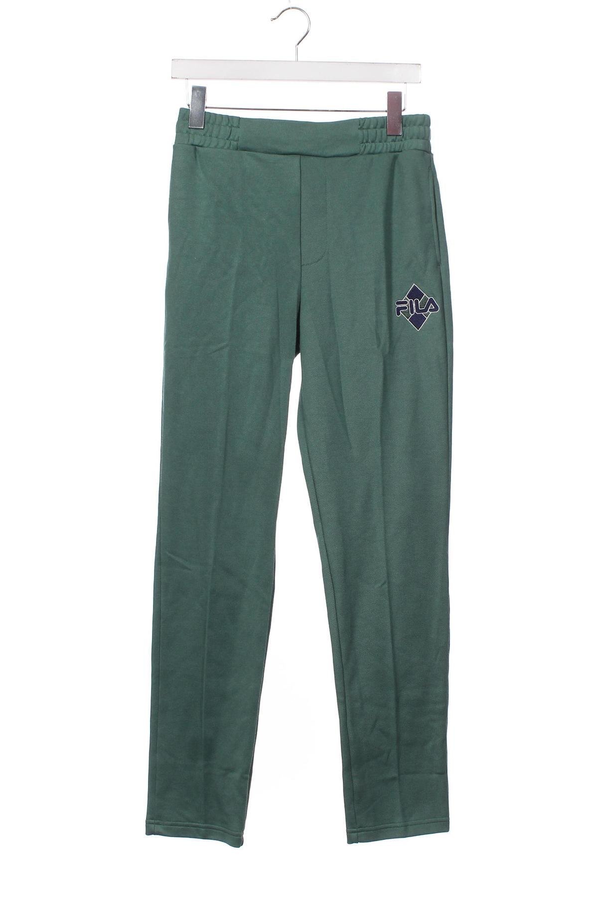 Pantaloni de trening, pentru copii FILA, Mărime 12-13y/ 158-164 cm, Culoare Verde, Preț 37,42 Lei