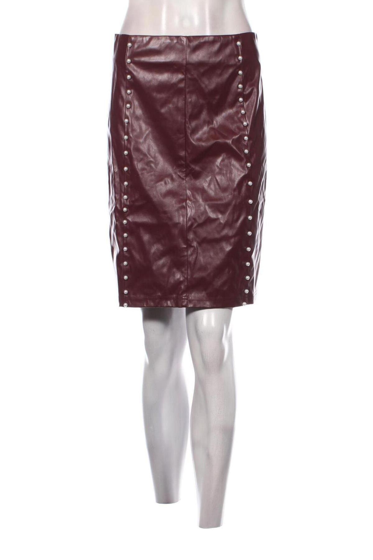 Kožená sukně  SHEIN, Velikost 4XL, Barva Červená, Cena  185,00 Kč