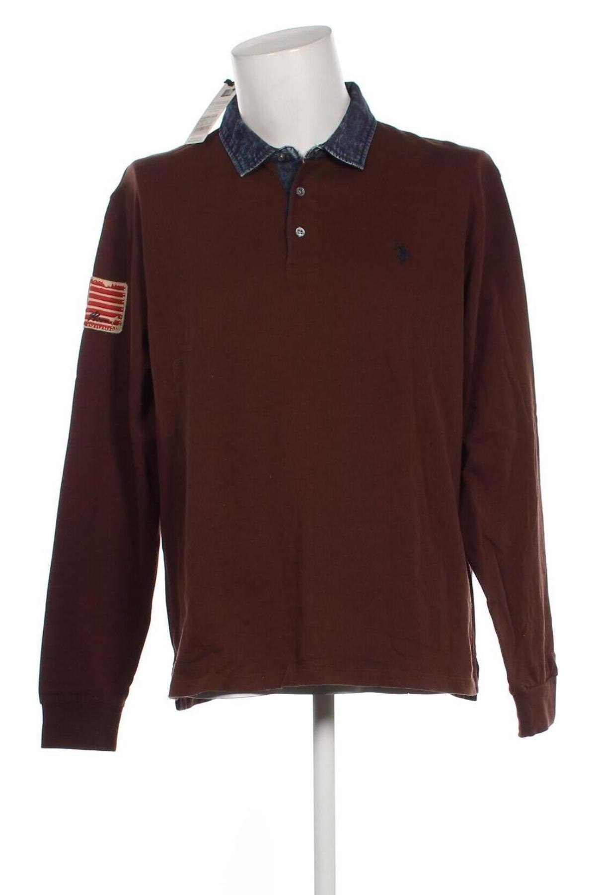Herren Shirt U.S. Polo Assn., Größe XXL, Farbe Braun, Preis 41,54 €