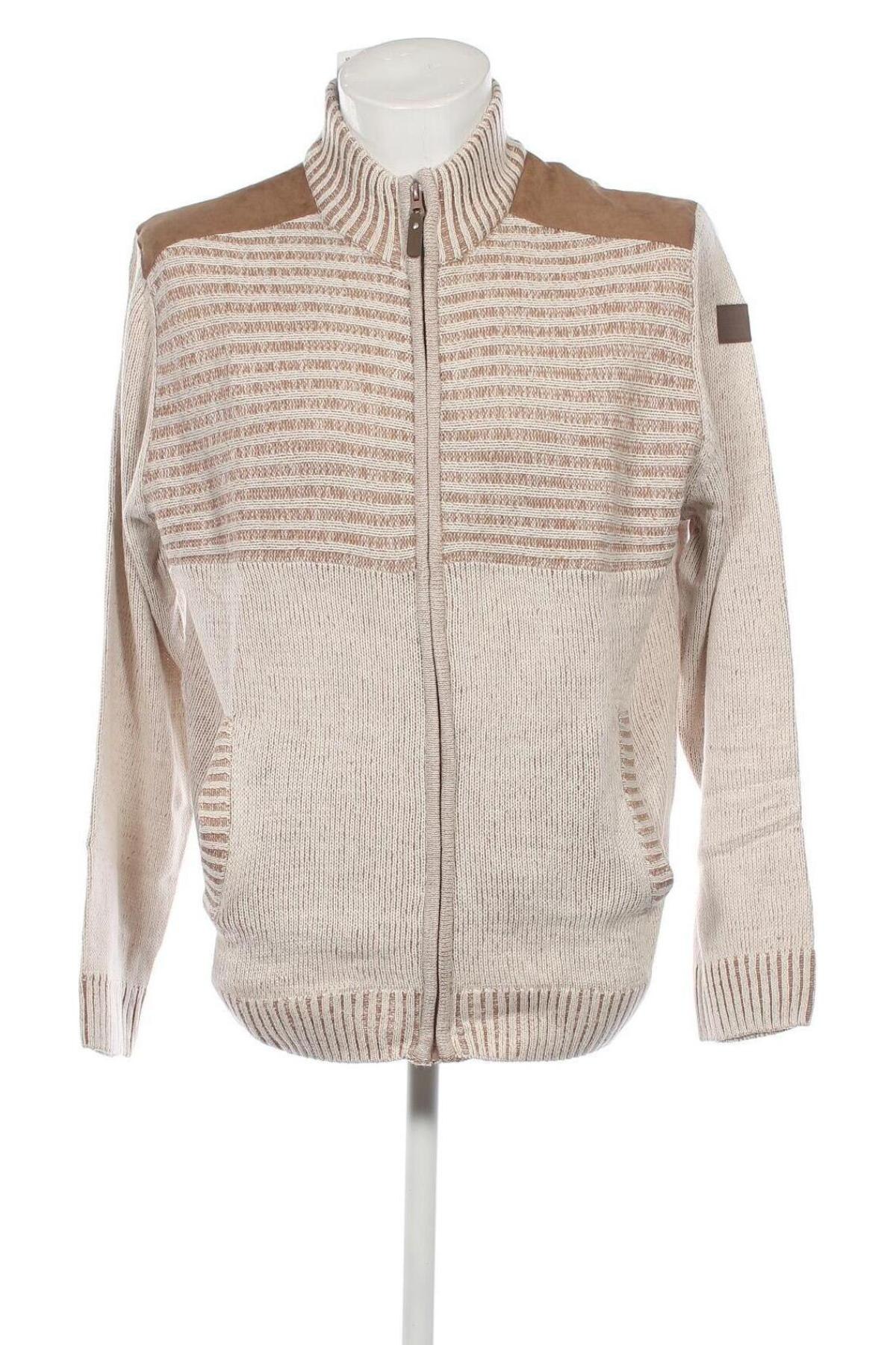 Herren Strickjacke Atlas For Men, Größe L, Farbe Beige, Preis 20,18 €