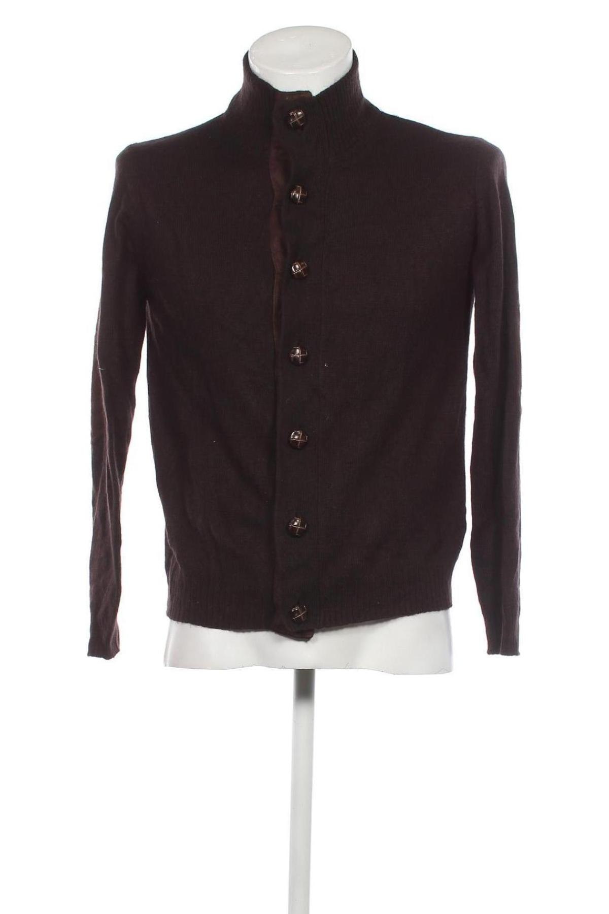 Jachetă tricotată de bărbați Zara Man, Mărime L, Culoare Maro, Preț 62,17 Lei