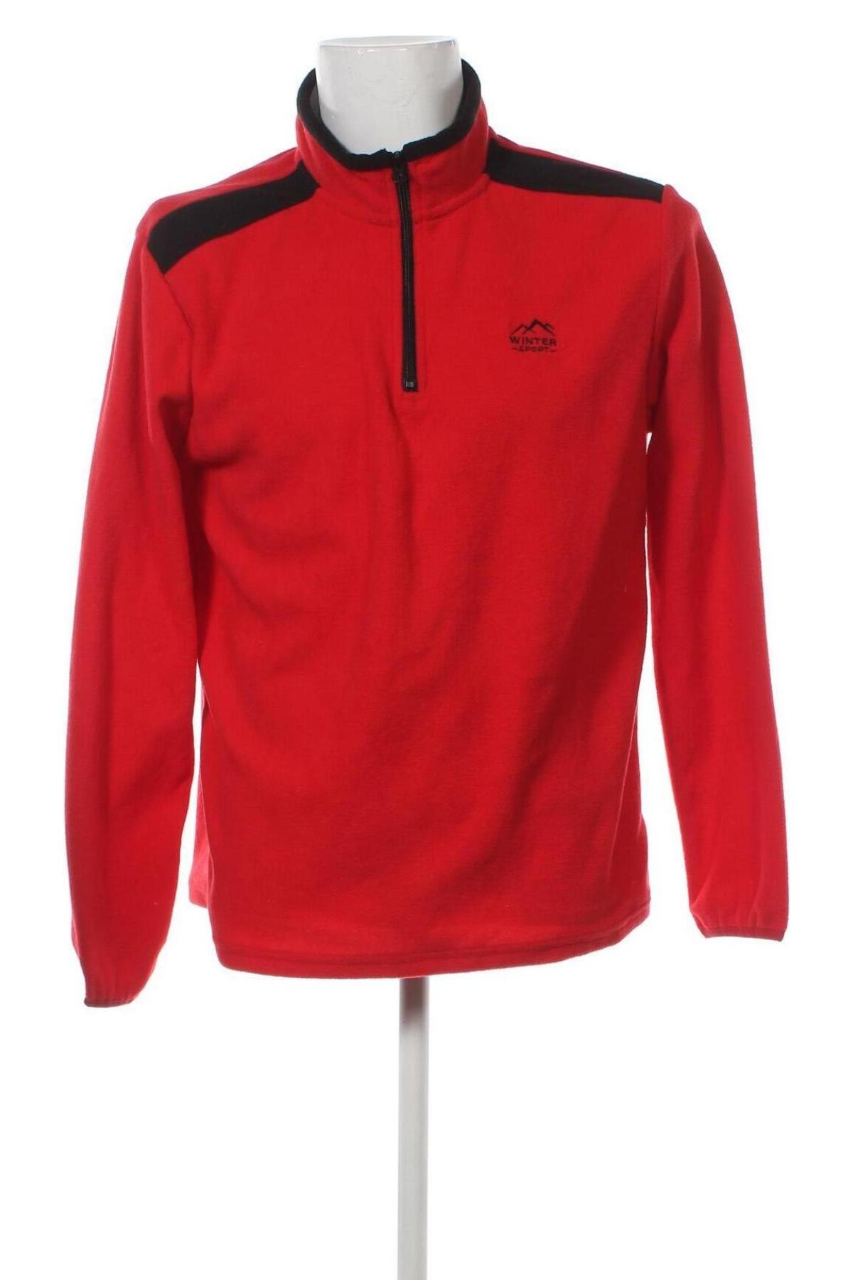 Ανδρική μπλούζα fleece Atlas For Men, Μέγεθος L, Χρώμα Κόκκινο, Τιμή 5,92 €