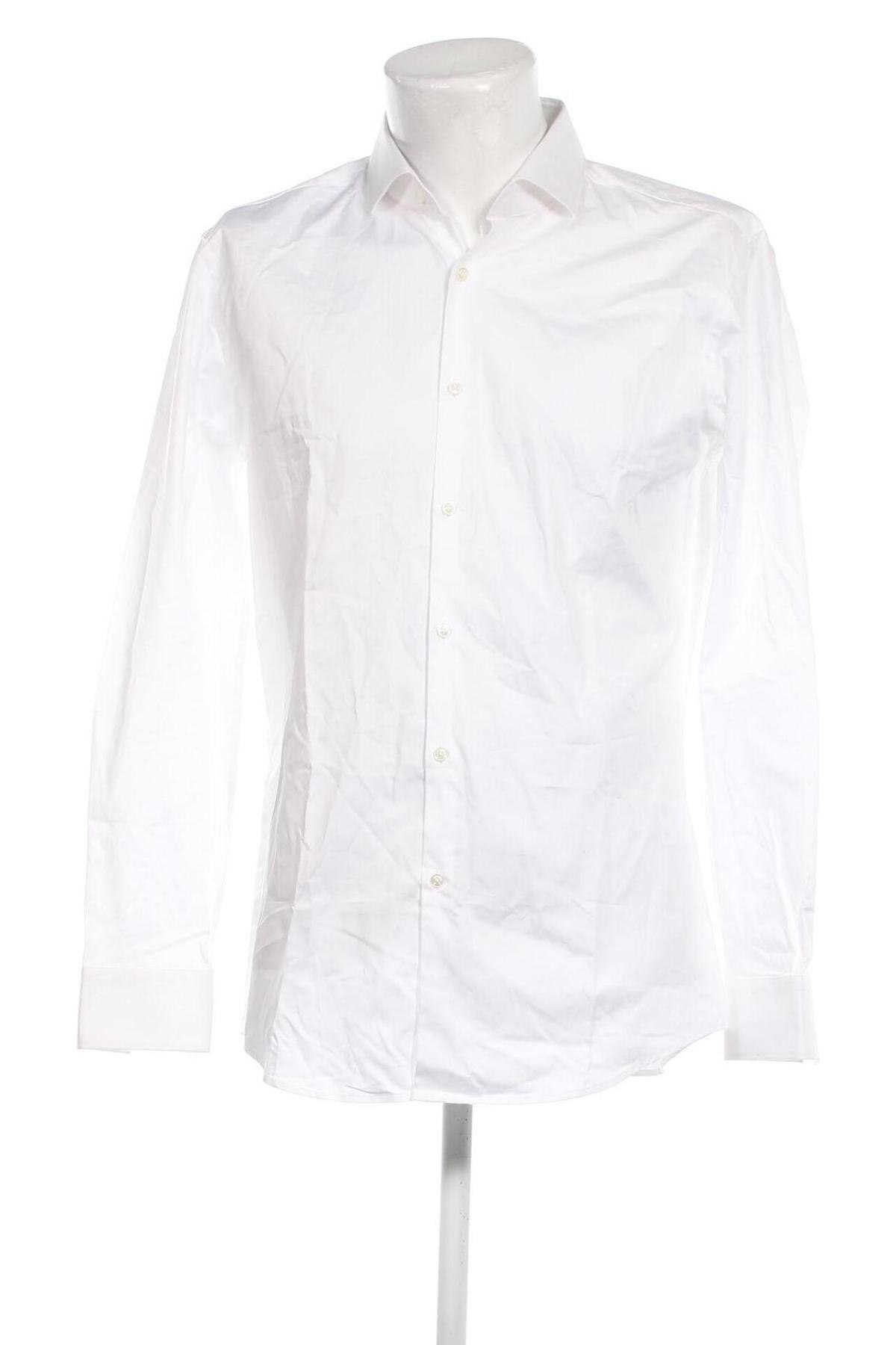 Ανδρικό πουκάμισο Hugo Boss, Μέγεθος L, Χρώμα Λευκό, Τιμή 64,63 €