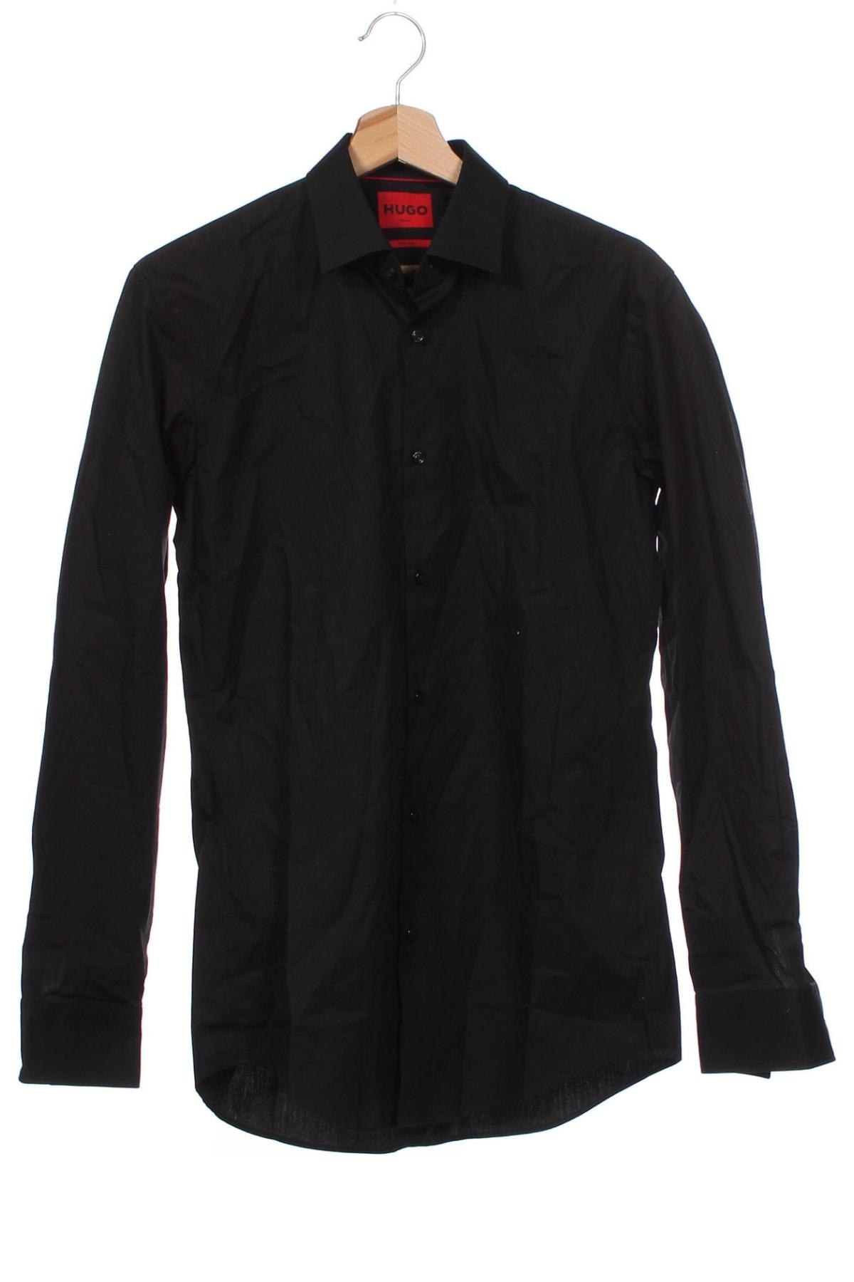 Ανδρικό πουκάμισο Hugo Boss, Μέγεθος S, Χρώμα Μαύρο, Τιμή 100,53 €