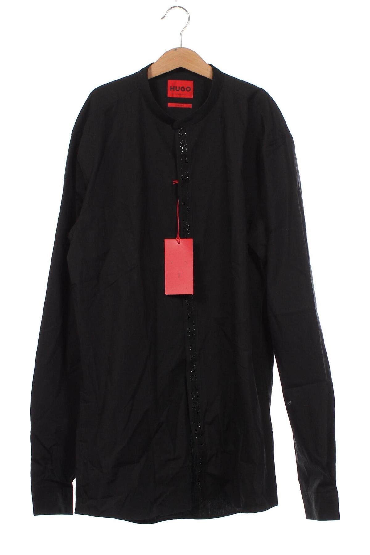 Ανδρικό πουκάμισο Hugo Boss, Μέγεθος M, Χρώμα Μαύρο, Τιμή 72,83 €