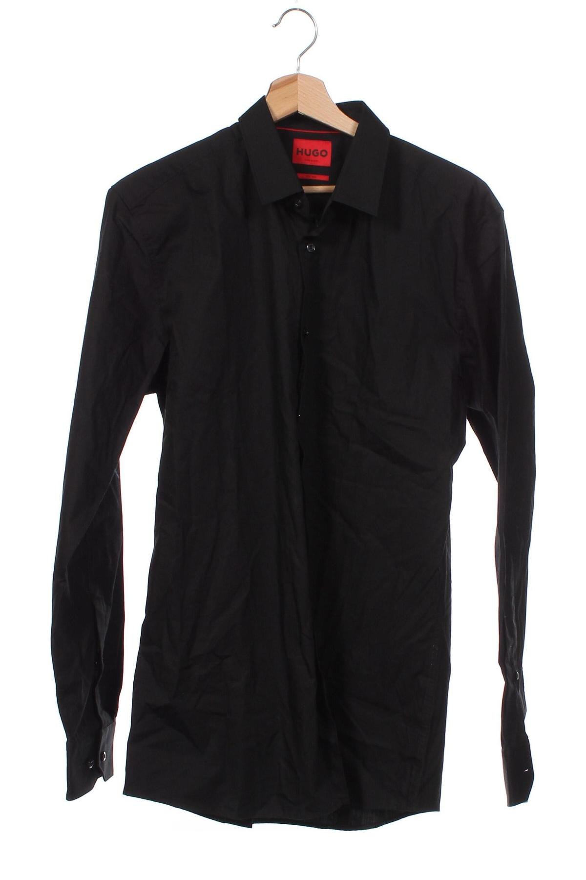 Ανδρικό πουκάμισο Hugo Boss, Μέγεθος L, Χρώμα Μαύρο, Τιμή 61,55 €