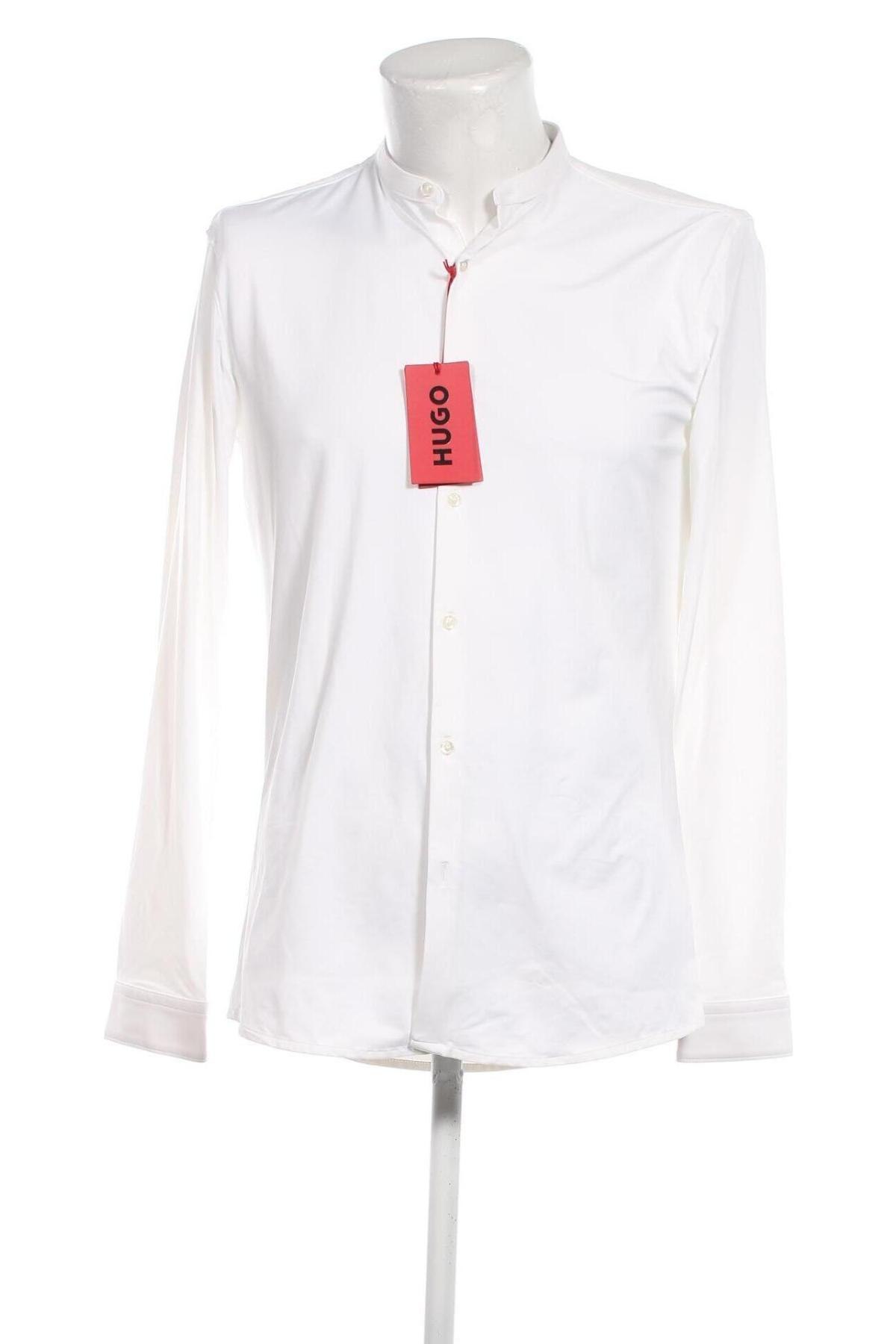 Ανδρικό πουκάμισο Hugo Boss, Μέγεθος M, Χρώμα Λευκό, Τιμή 97,45 €