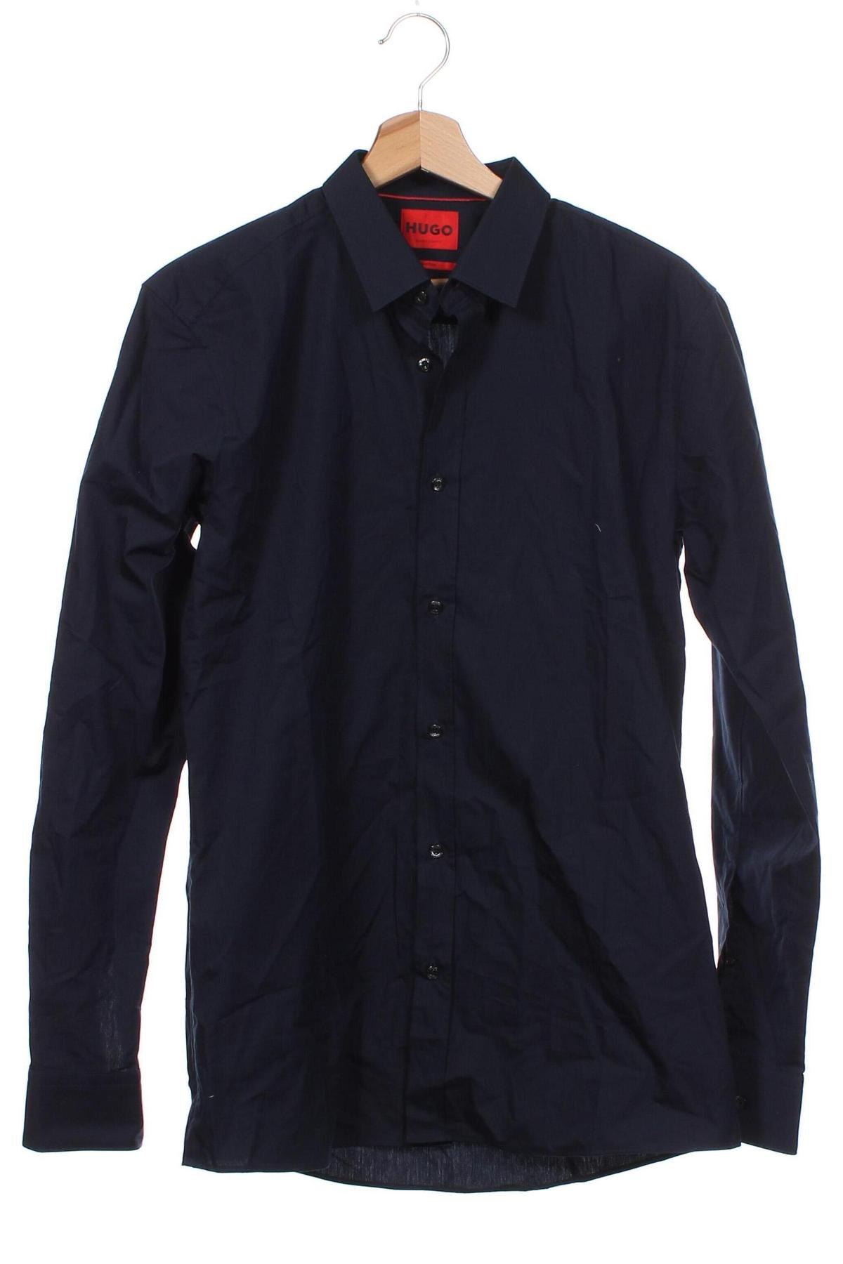 Ανδρικό πουκάμισο Hugo Boss, Μέγεθος M, Χρώμα Μπλέ, Τιμή 64,63 €