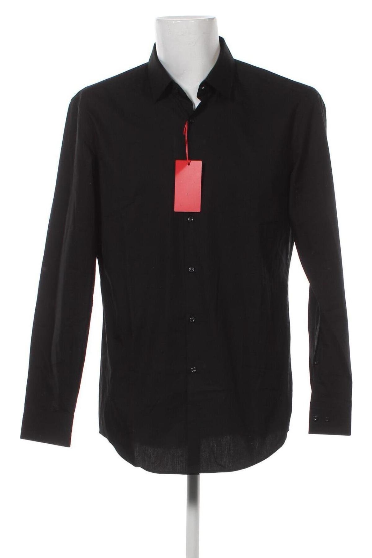 Ανδρικό πουκάμισο Hugo Boss, Μέγεθος XL, Χρώμα Μαύρο, Τιμή 91,30 €