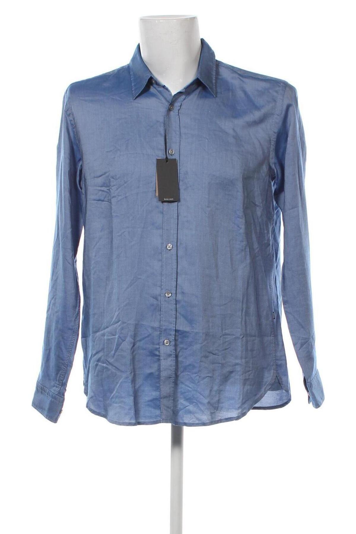 Ανδρικό πουκάμισο Hugo Boss, Μέγεθος L, Χρώμα Μπλέ, Τιμή 88,22 €