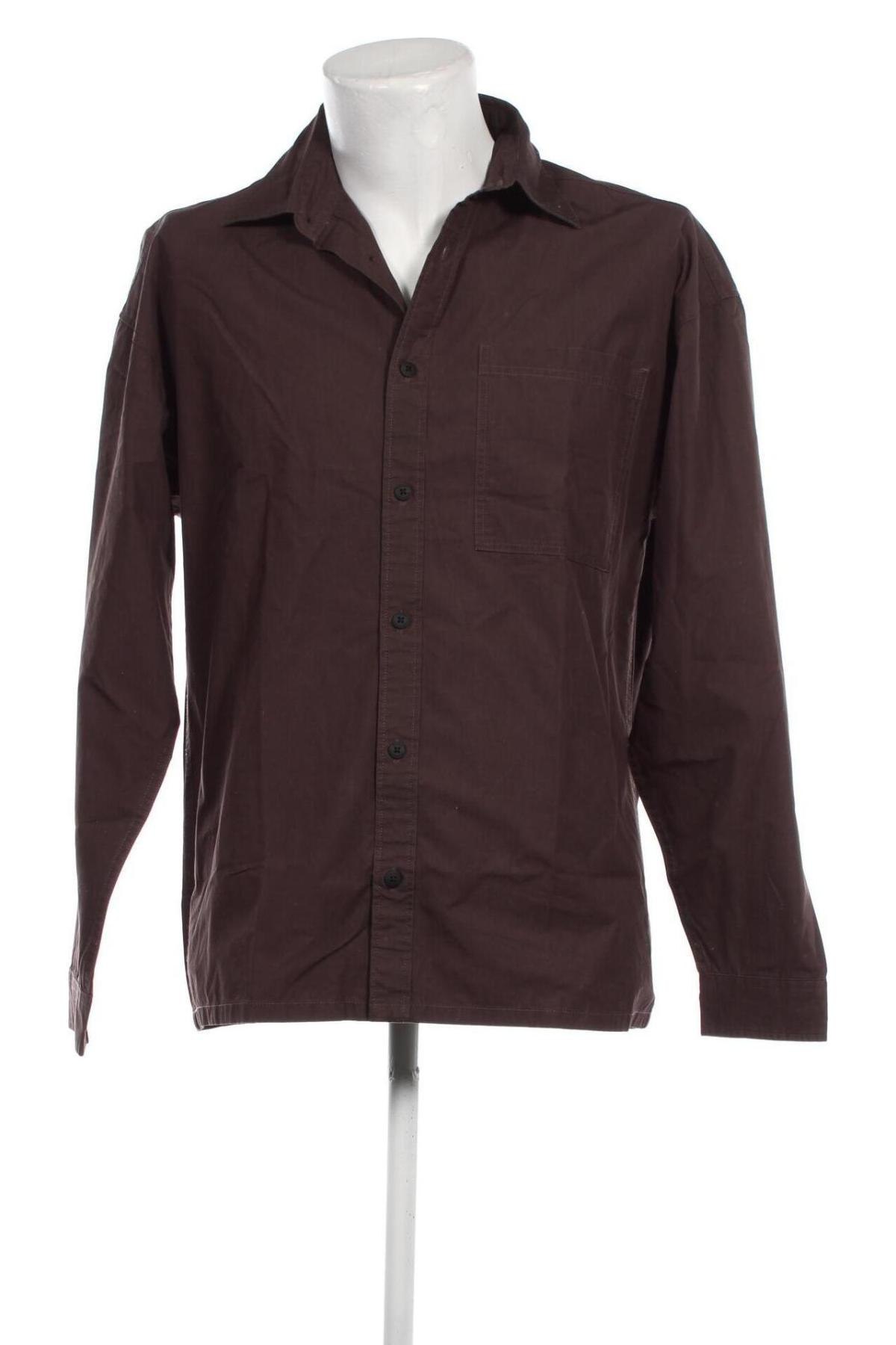 Ανδρικό πουκάμισο Jack & Jones, Μέγεθος L, Χρώμα Καφέ, Τιμή 7,36 €