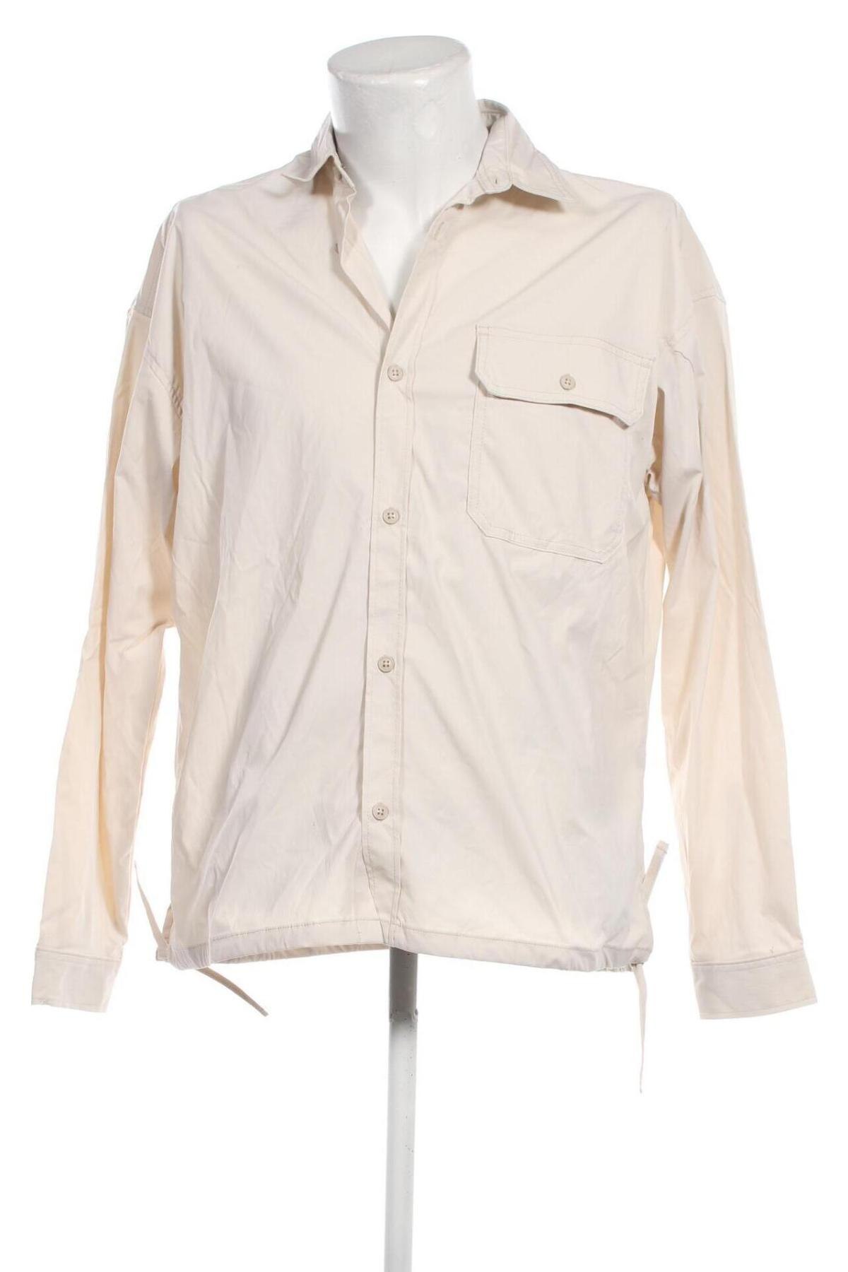 Ανδρικό πουκάμισο Jack & Jones, Μέγεθος L, Χρώμα  Μπέζ, Τιμή 7,36 €
