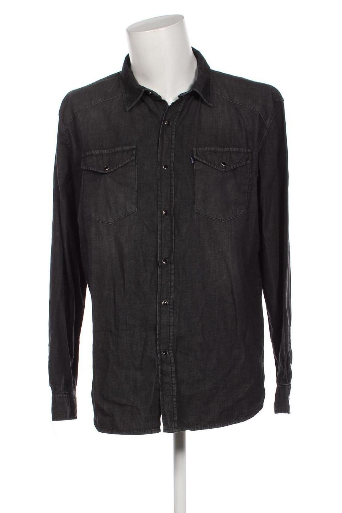 Ανδρικό πουκάμισο Lee Cooper, Μέγεθος XXL, Χρώμα Γκρί, Τιμή 20,25 €