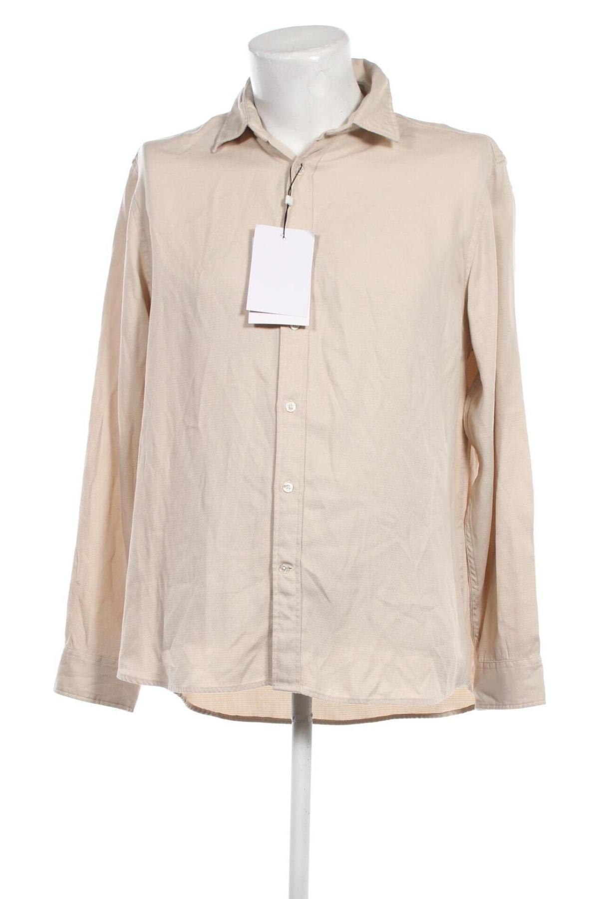 Herrenhemd Selected Homme, Größe L, Farbe Beige, Preis 20,29 €